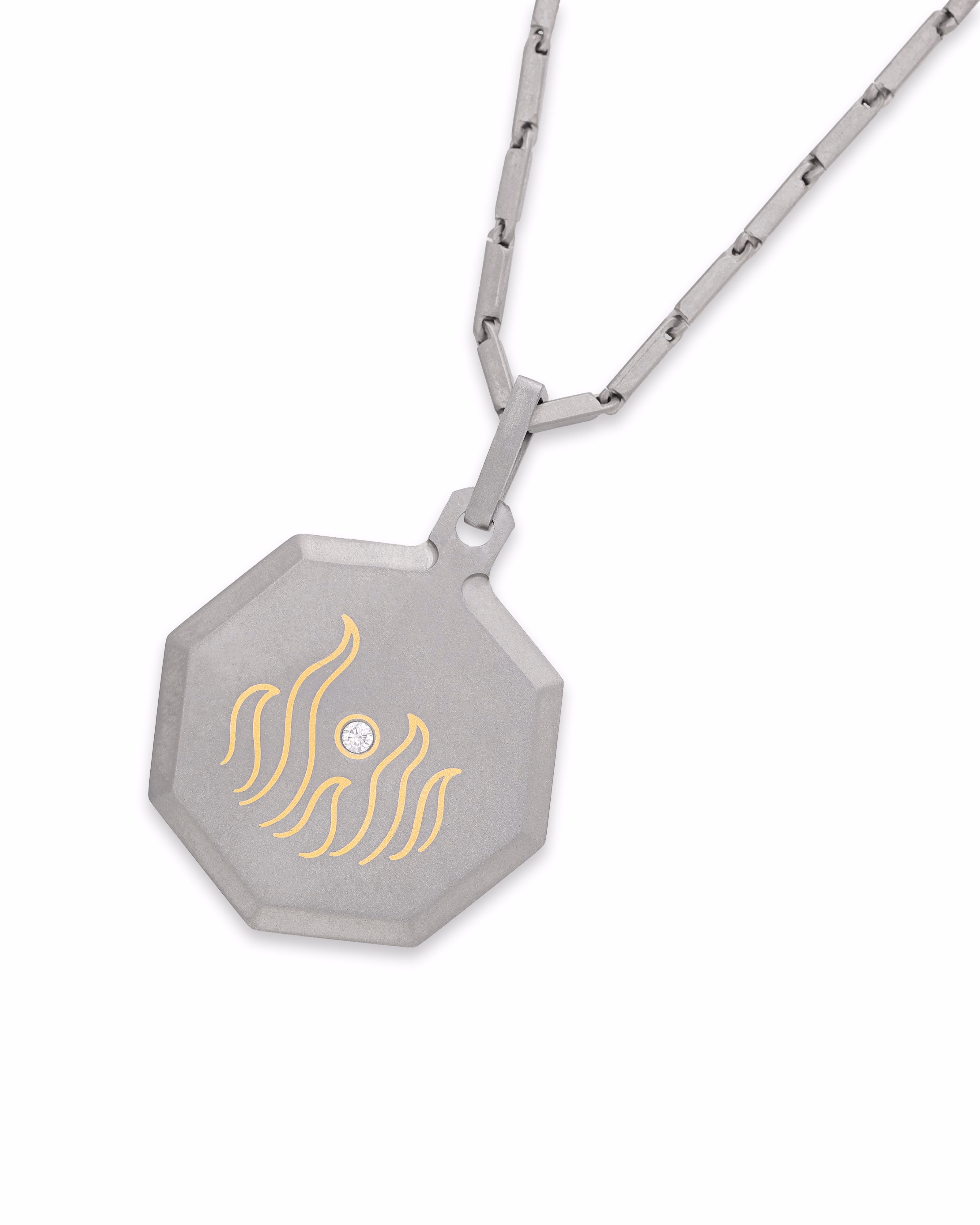 Aries – Titanium Zodiac Pendant.