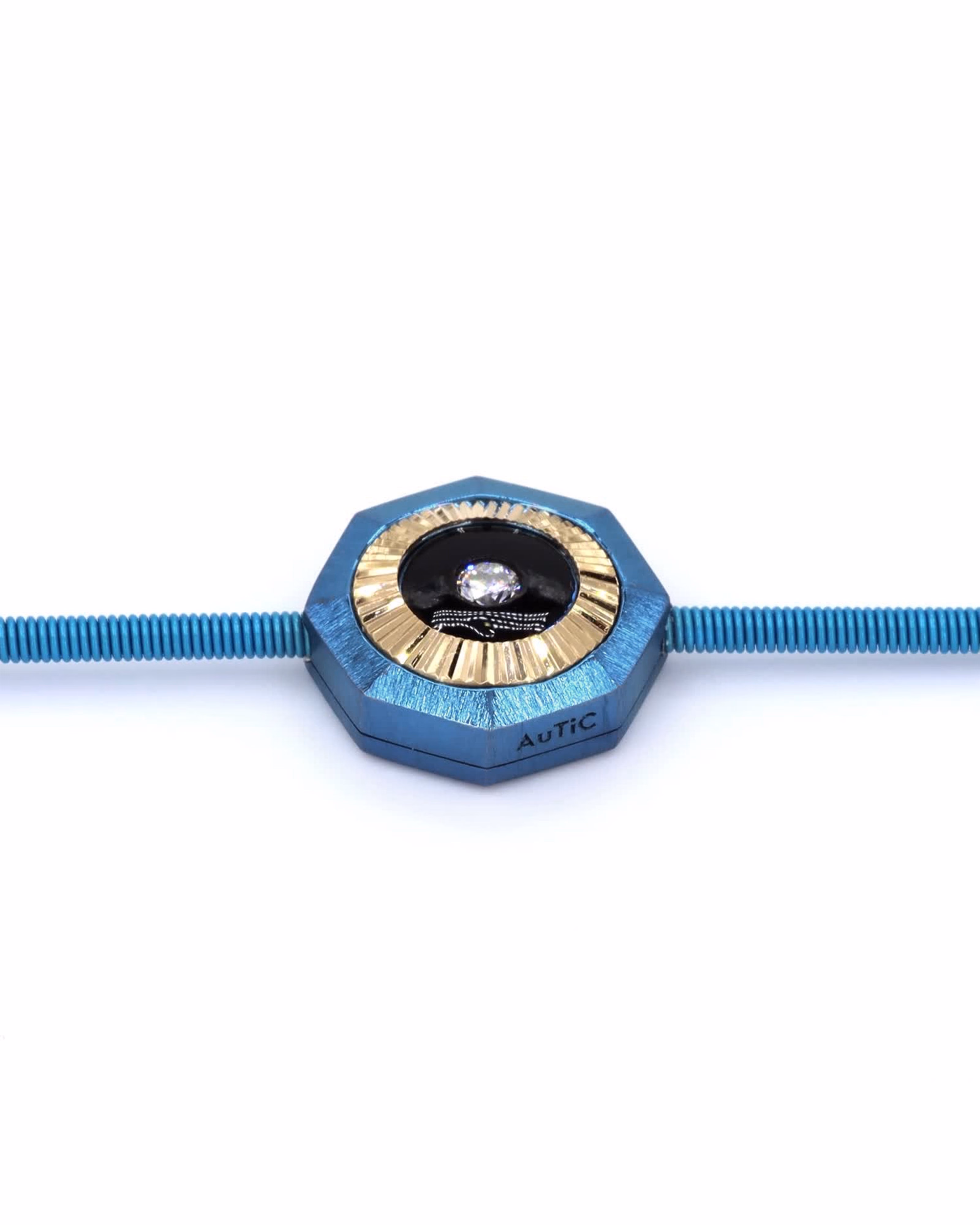 UniSex Blue titanium Bracelet with matte finish