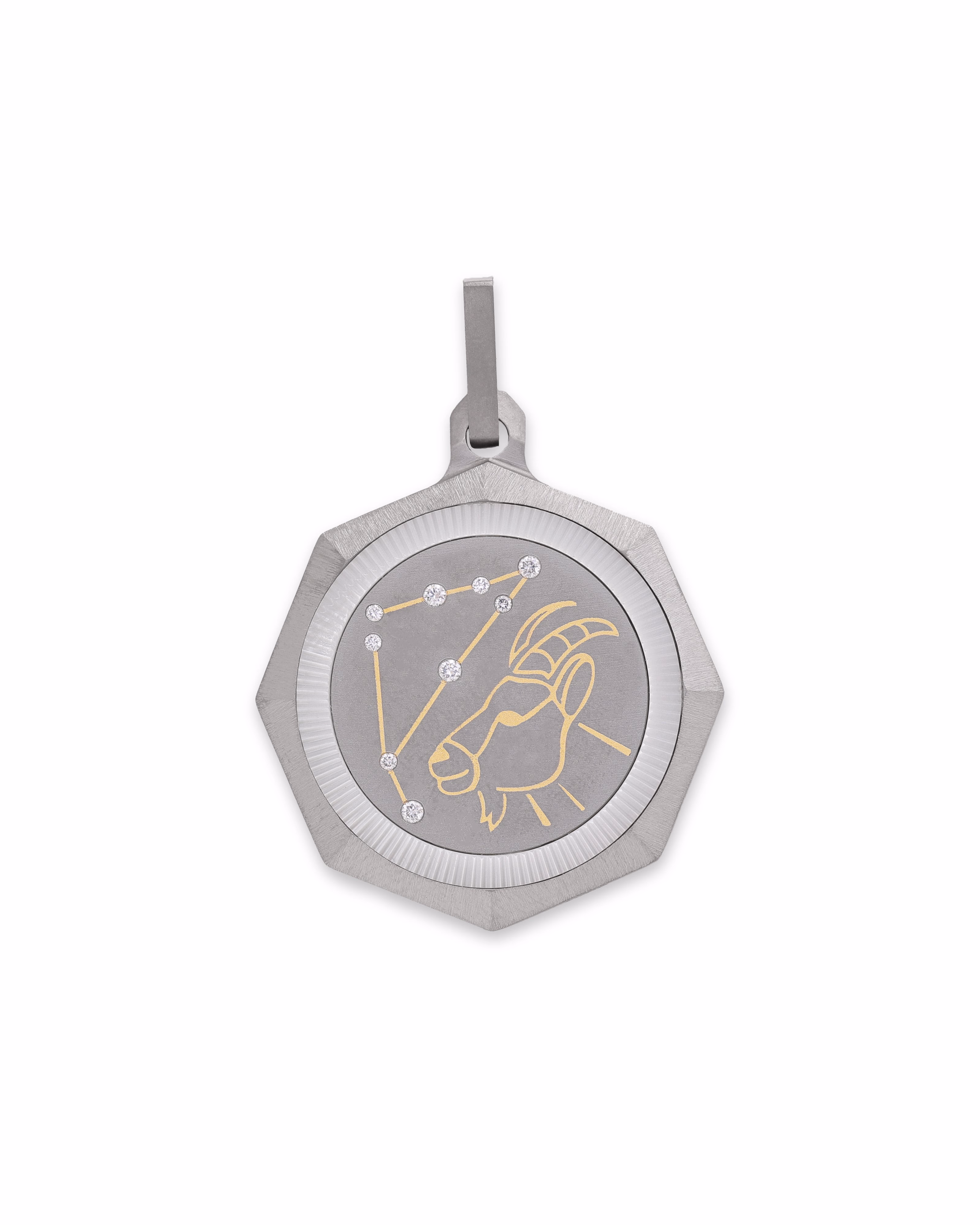 Capricorn – Titanium Zodiac Pendant.