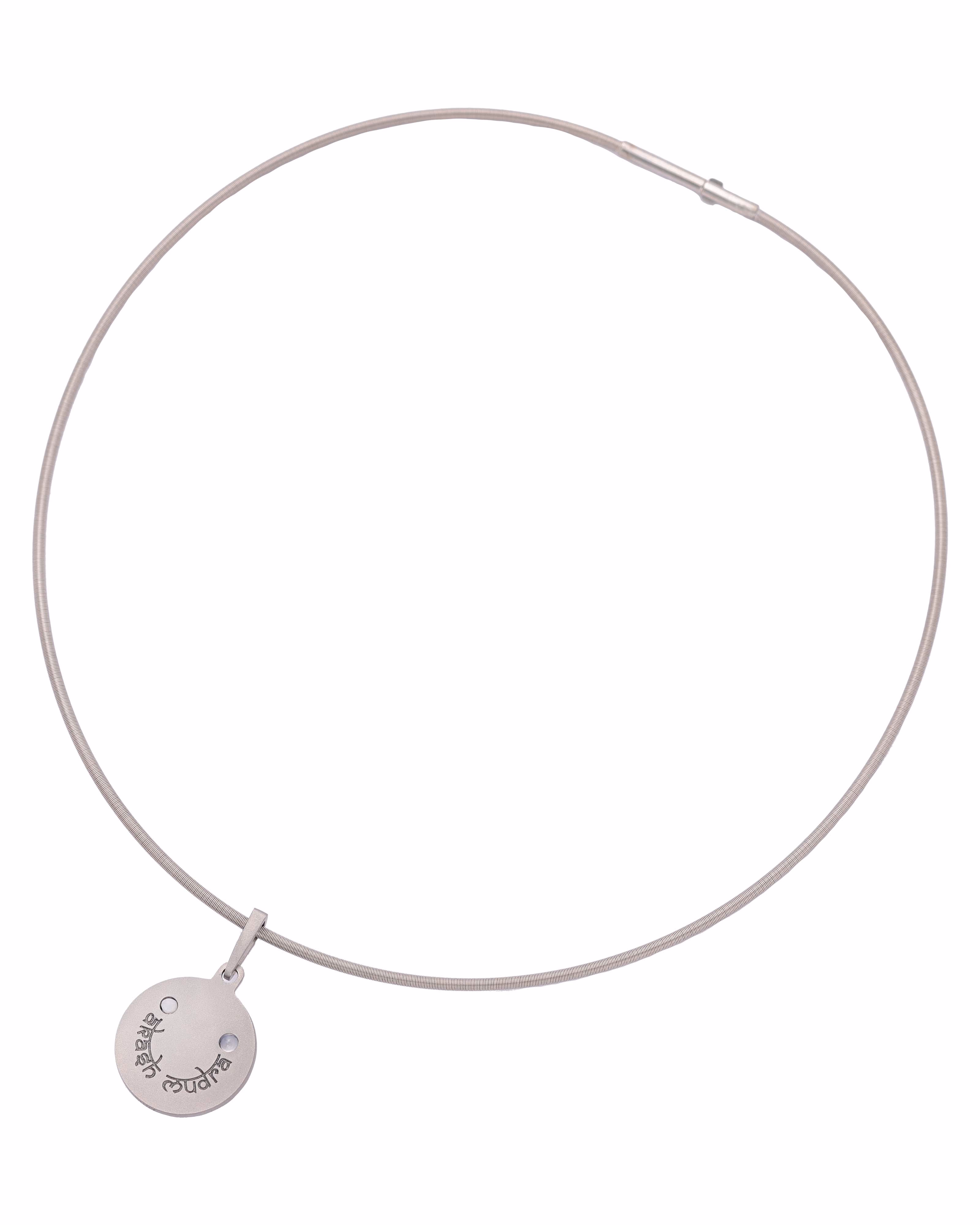 Unisex Silver Titanium Pendant with Matte Finish