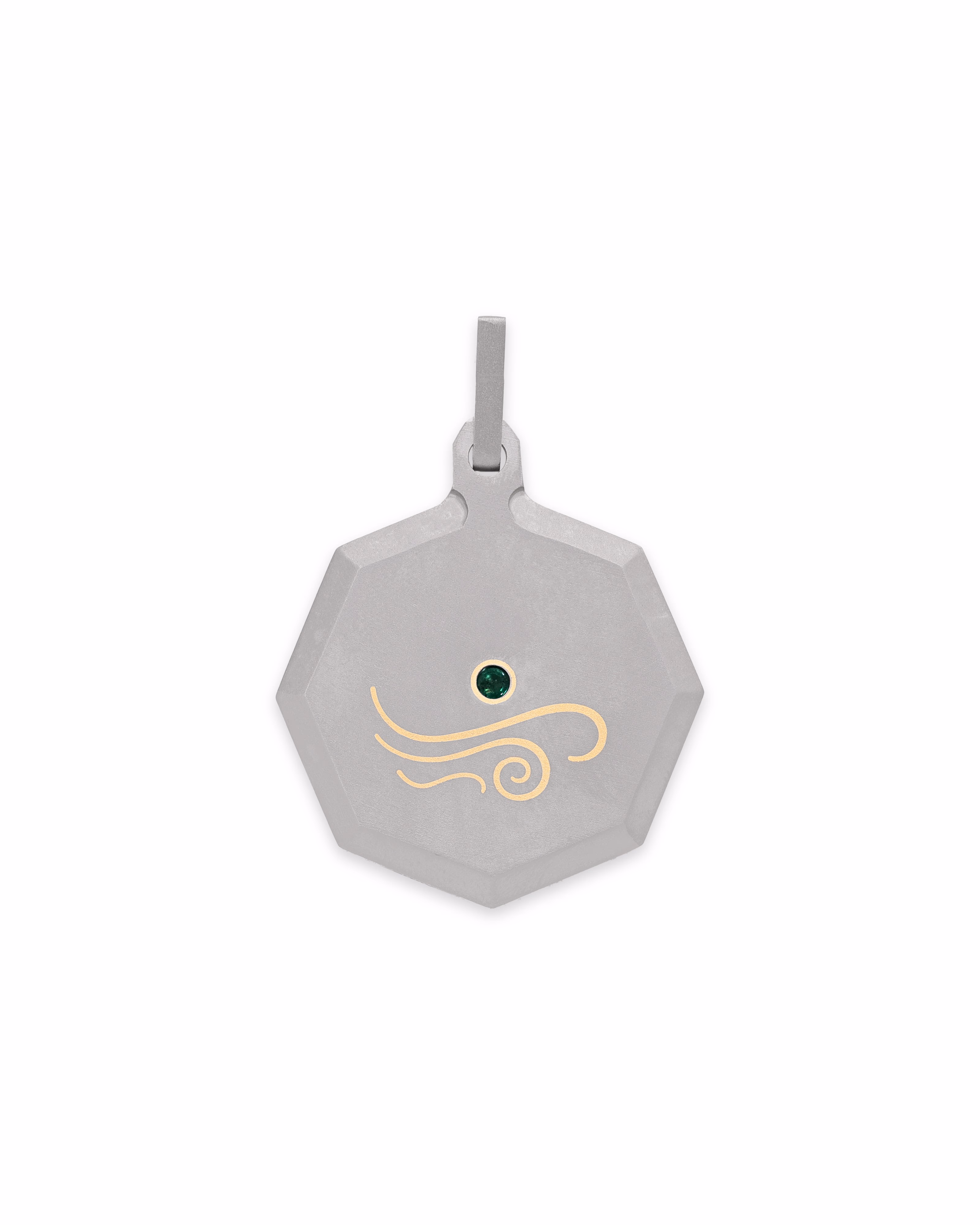 Gemini – Titanium Zodiac Pendant.