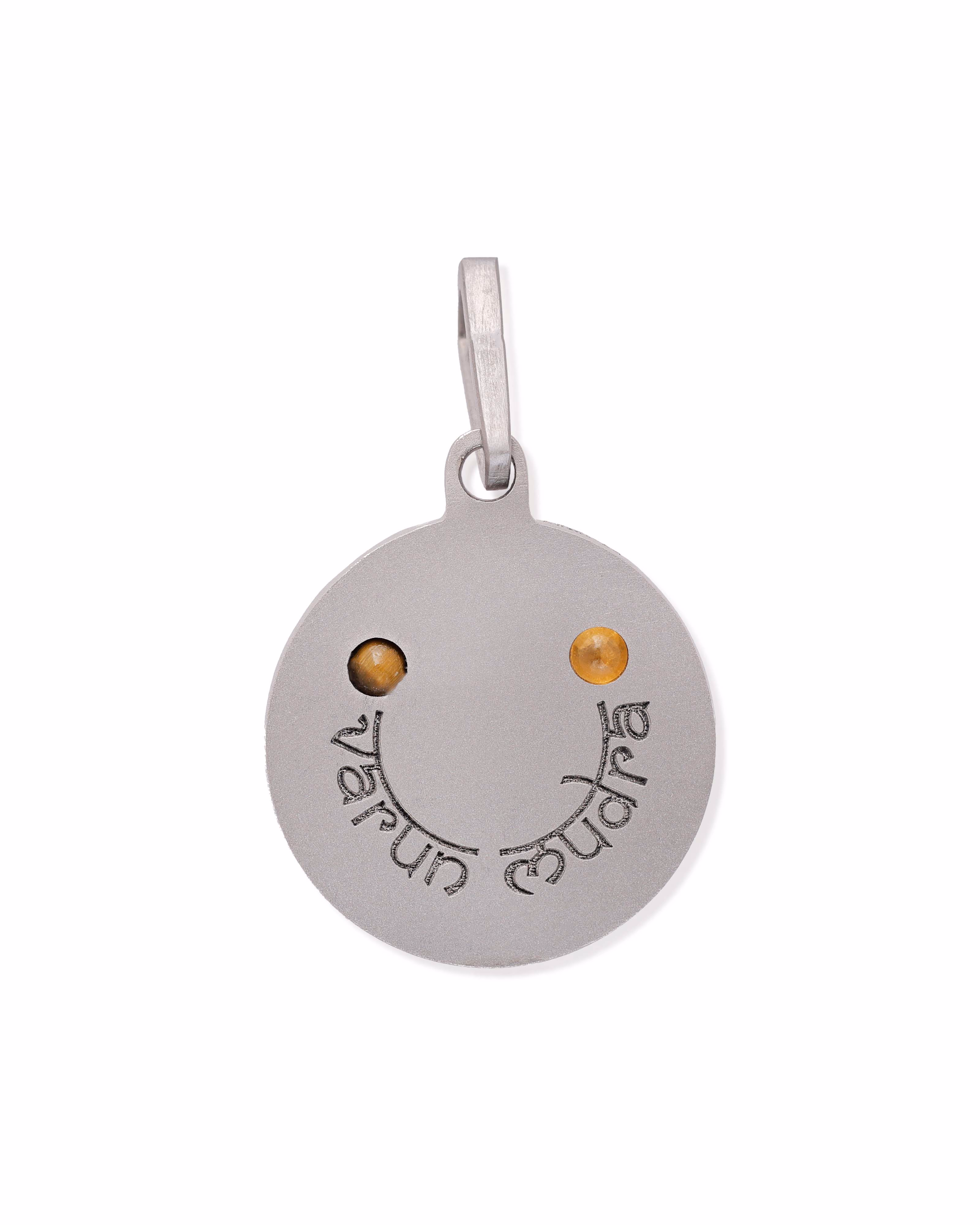 Unisex Silver Titanium Pendant with Matte Finish