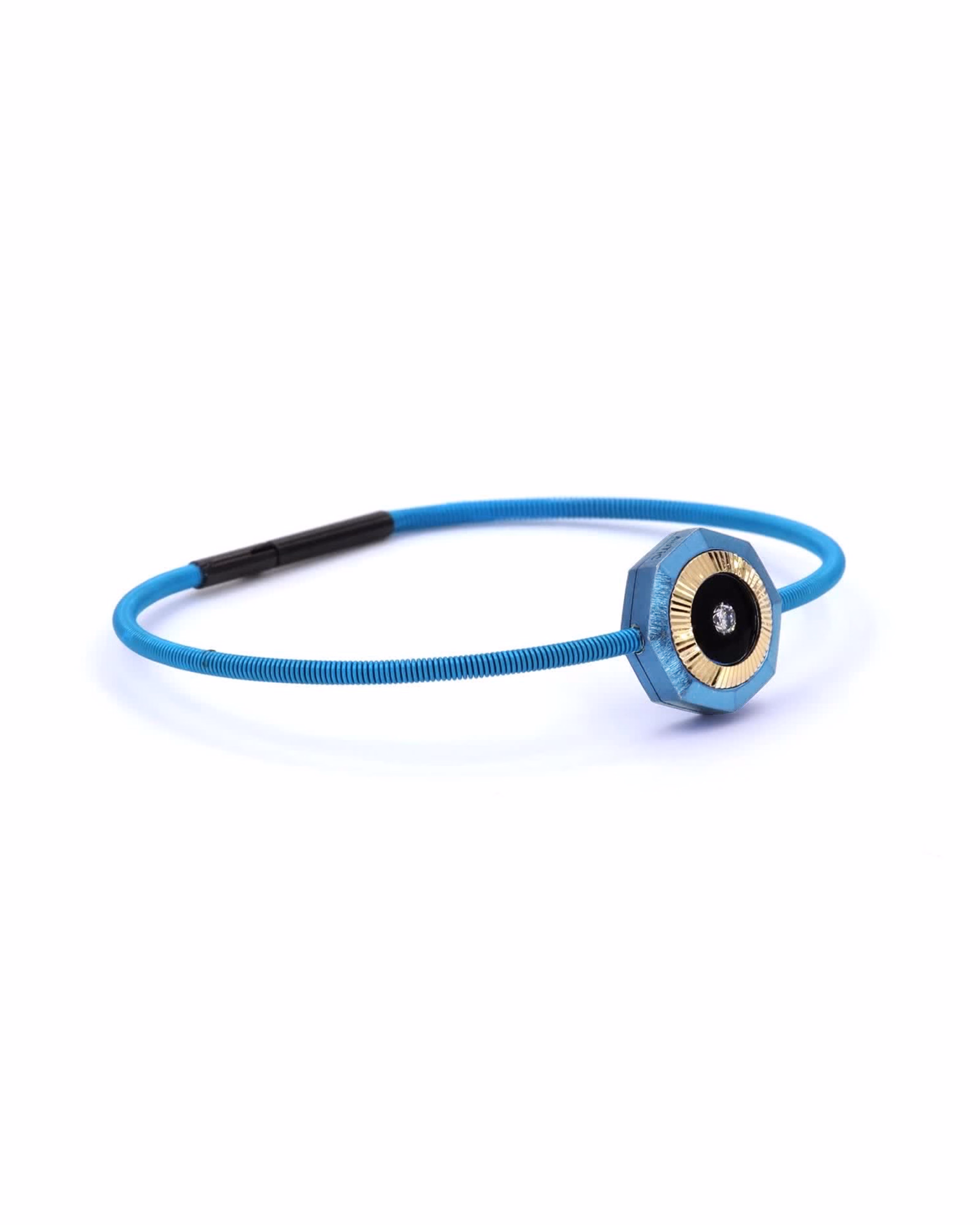 UniSex Blue titanium Bracelet with matte finish