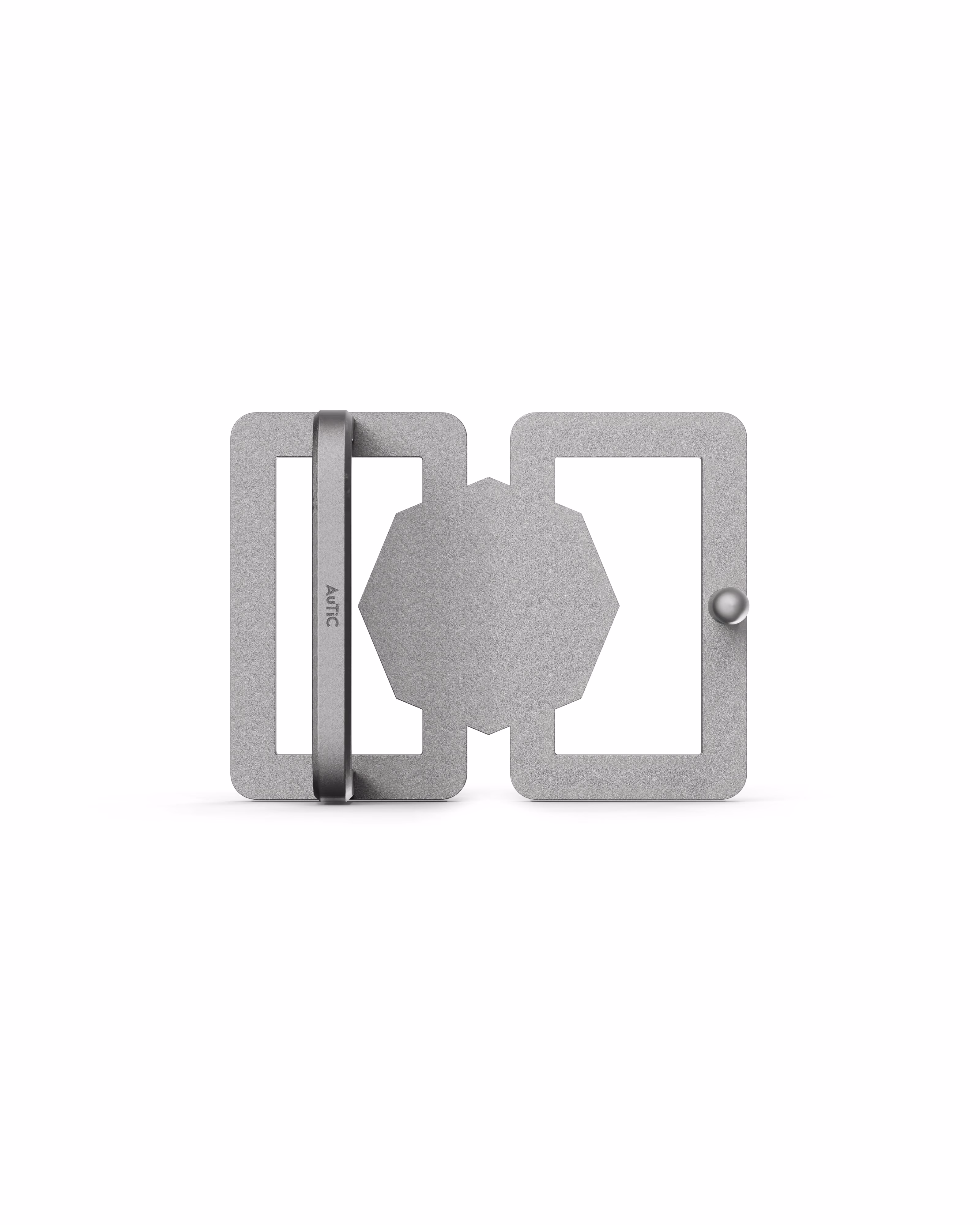 Men's Silver Titanium Belt Buckle with Matte Finish