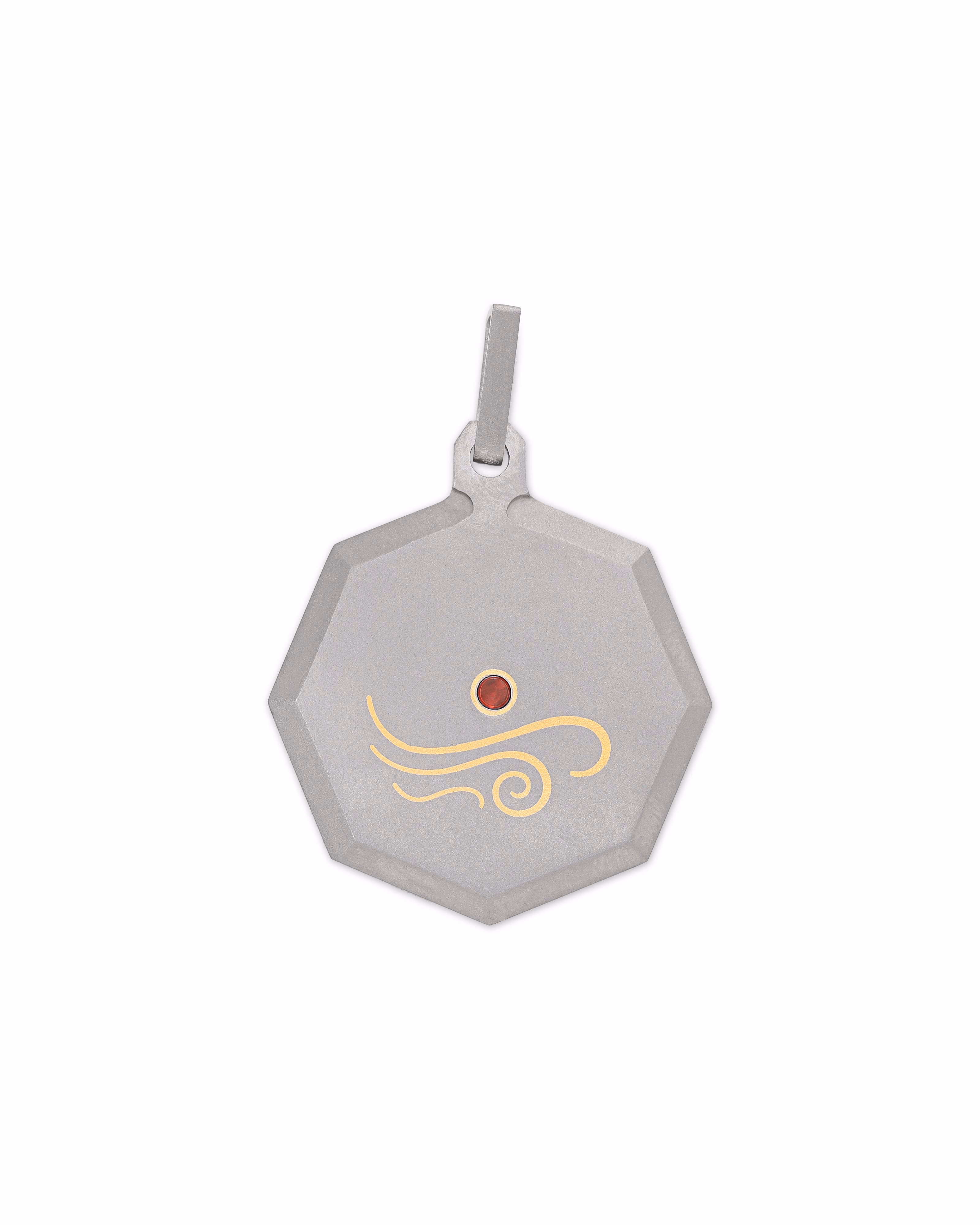 Aquarius – Titanium Zodiac Pendant.
