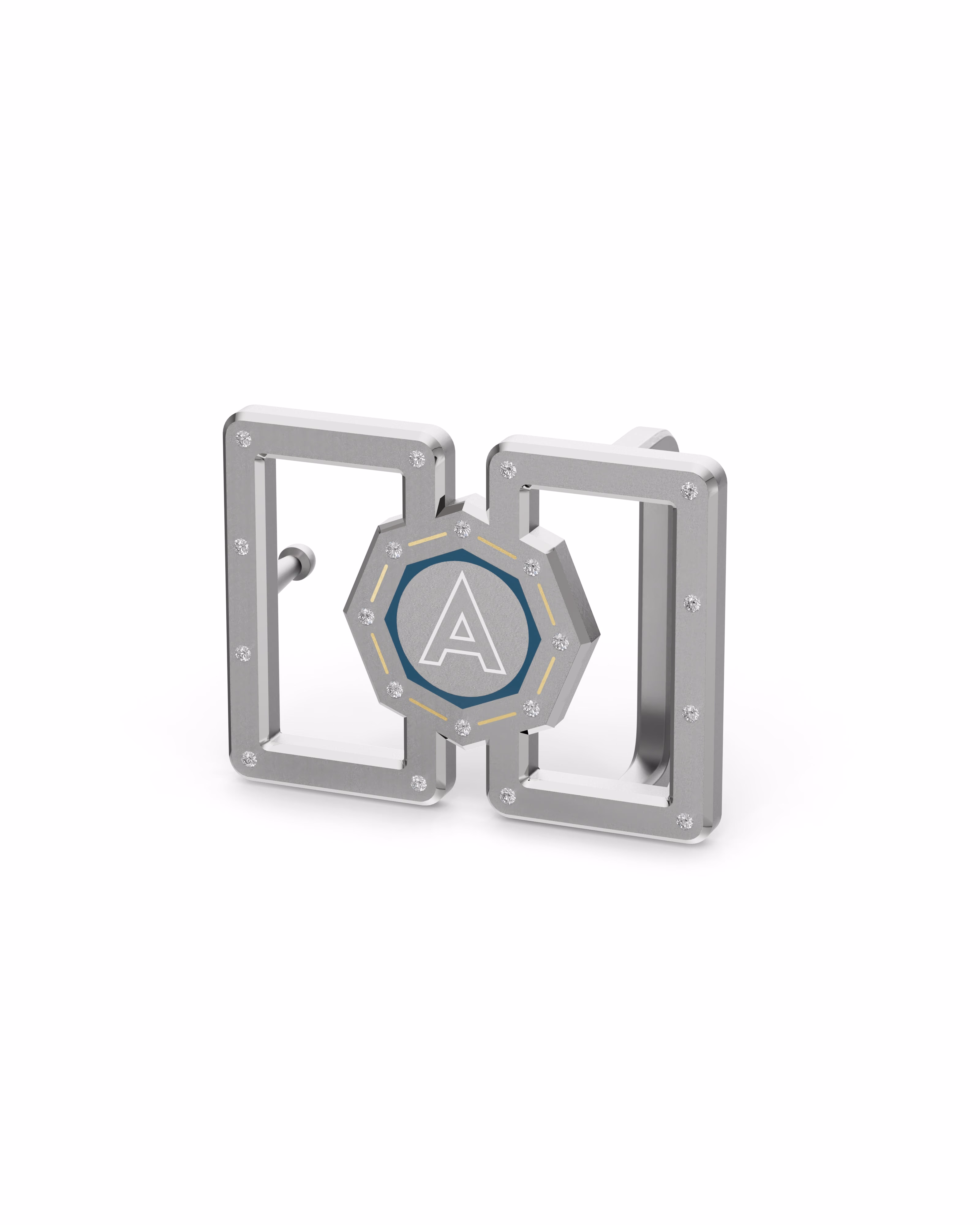 Men's Silver Titanium Belt Buckle with Matte Finish