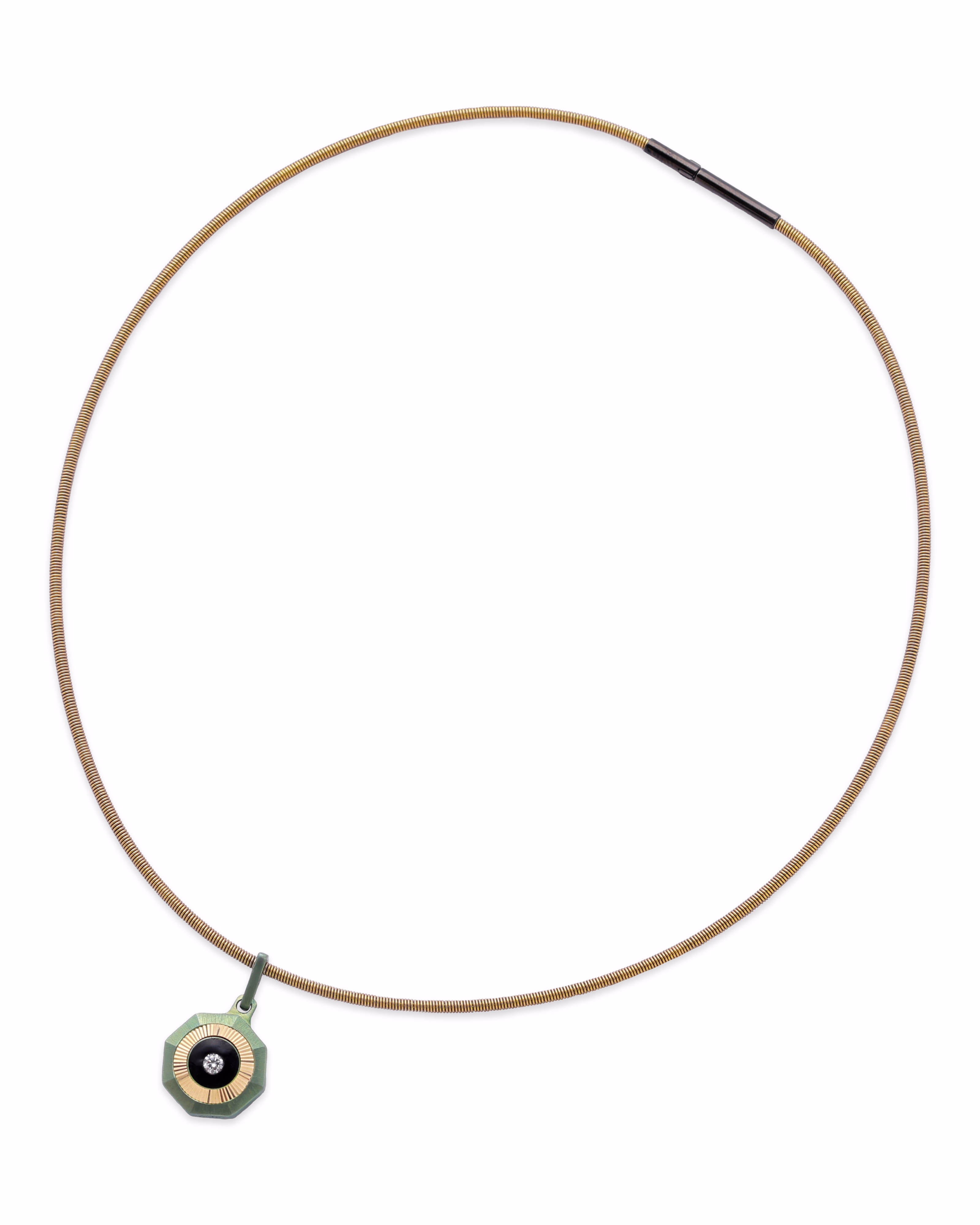 Vibes – Titanium Pendant in Green Color.