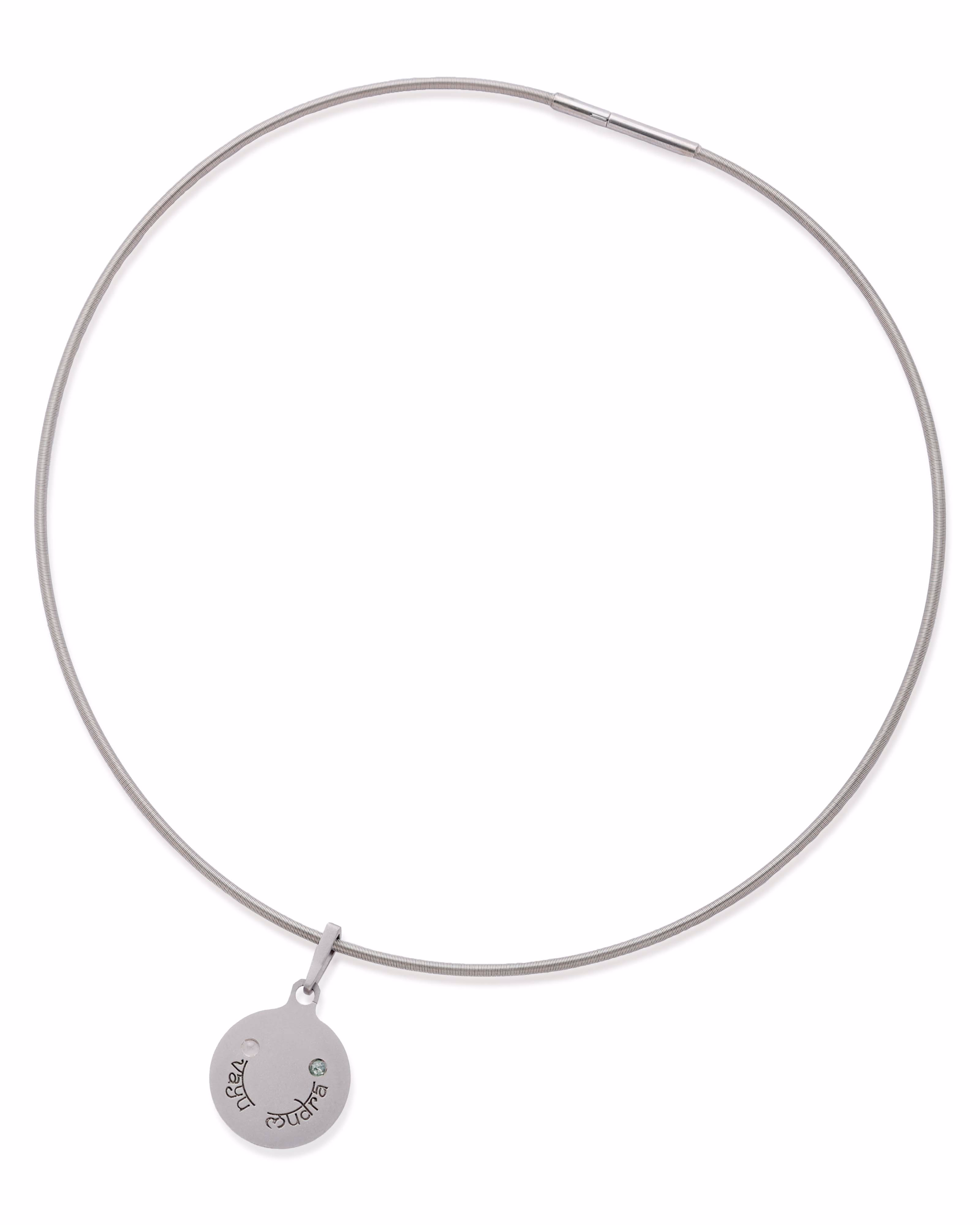 Unisex Silver Titanium Pendant with Matte Finish