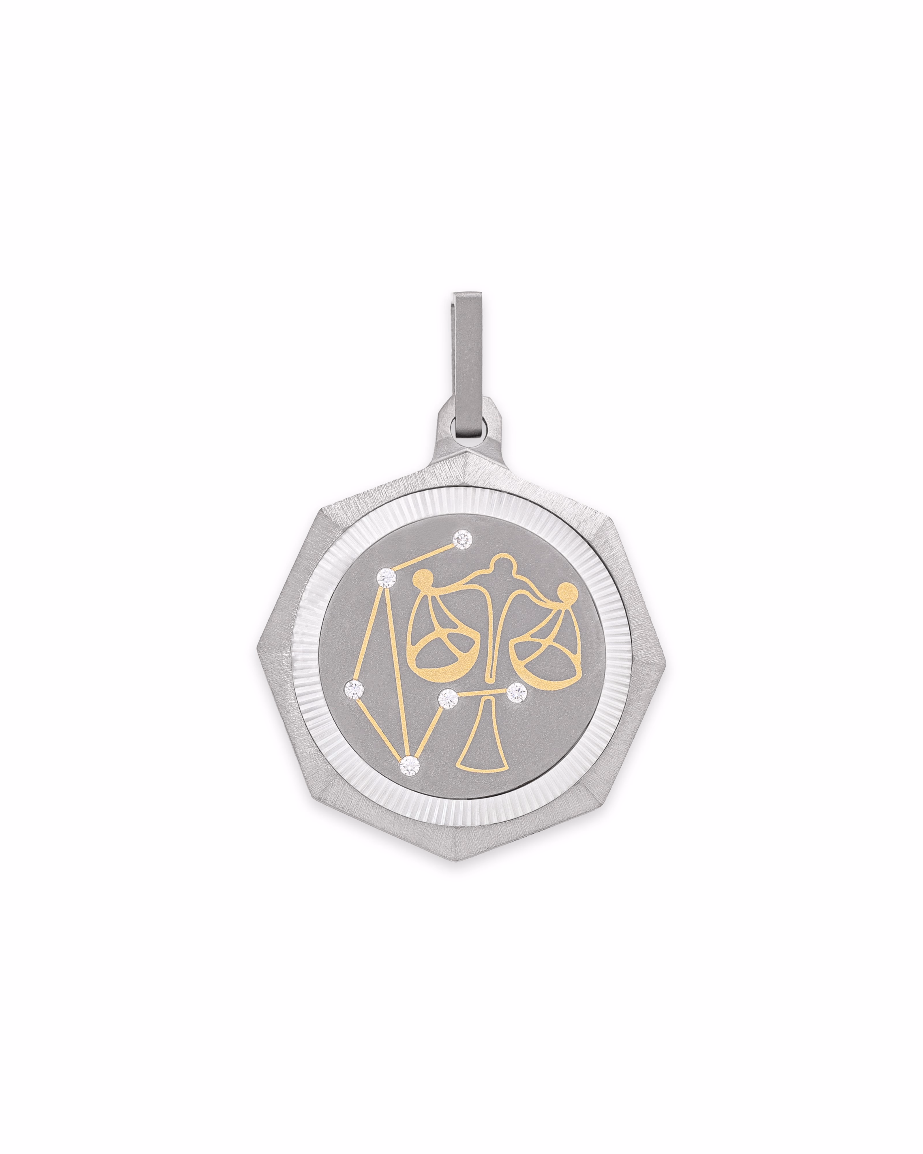 Libra – Titanium Zodiac Pendant.