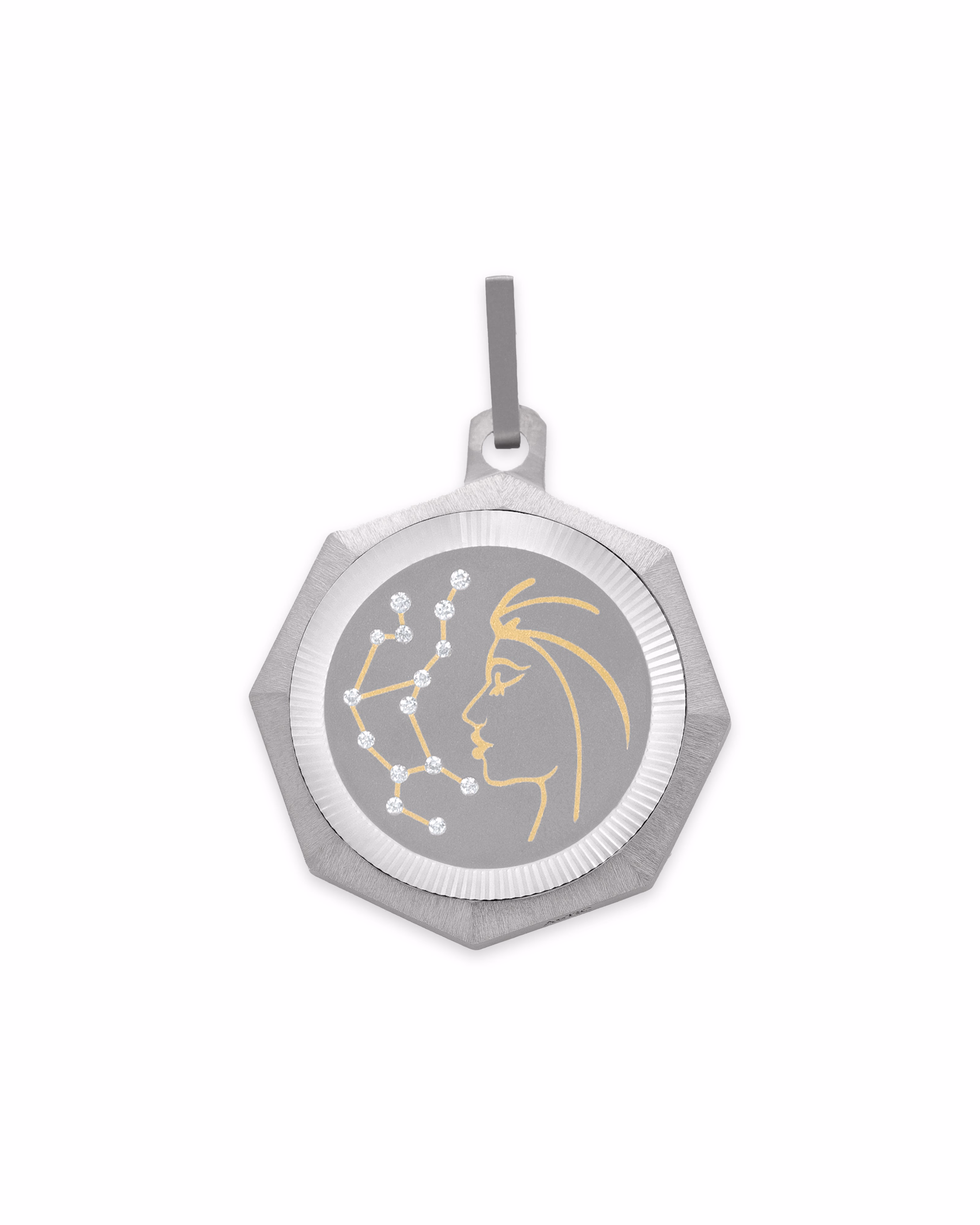 Virgo – Titanium Zodiac Pendant.