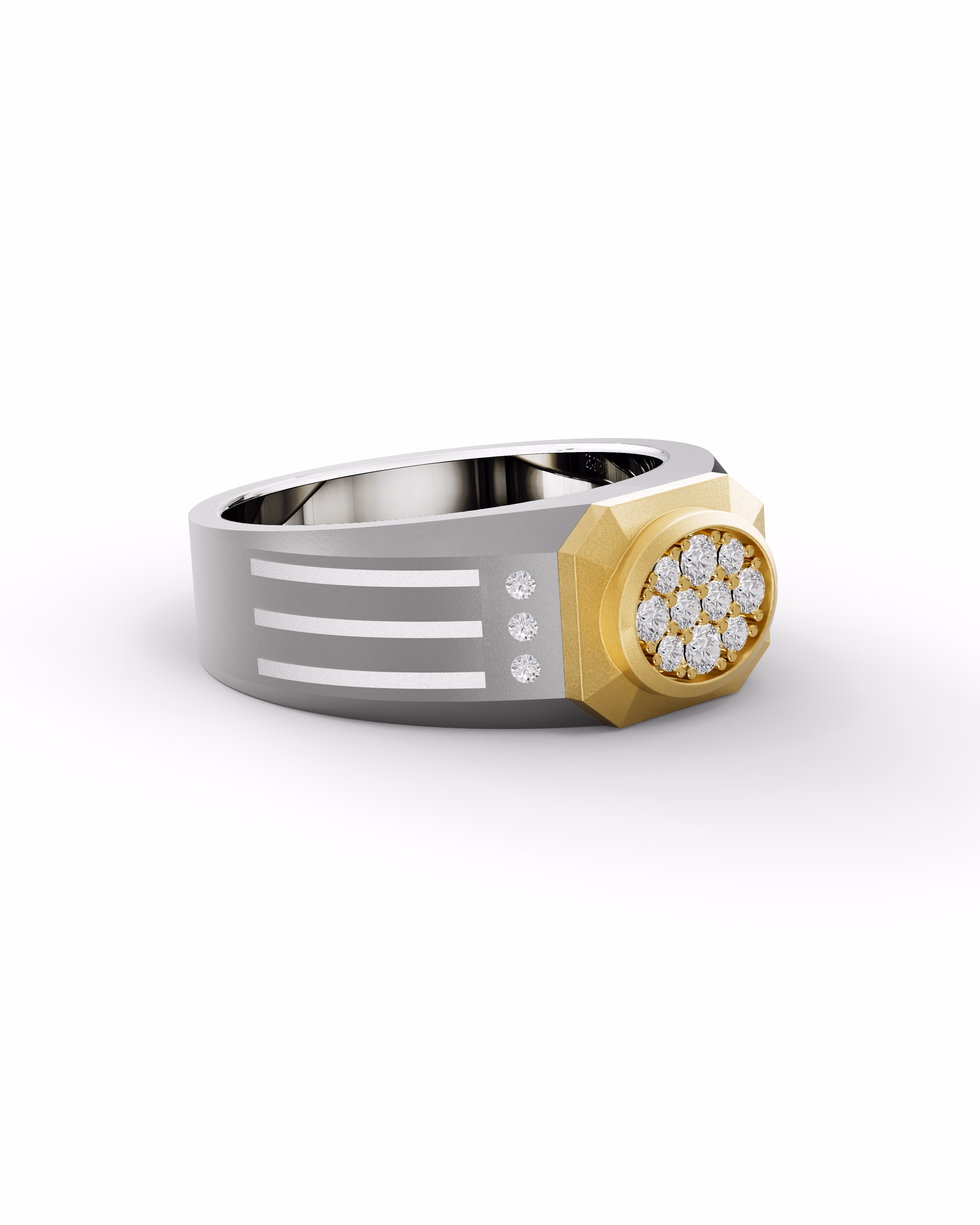 Men's Silver Titanium Ring with Matte Finish