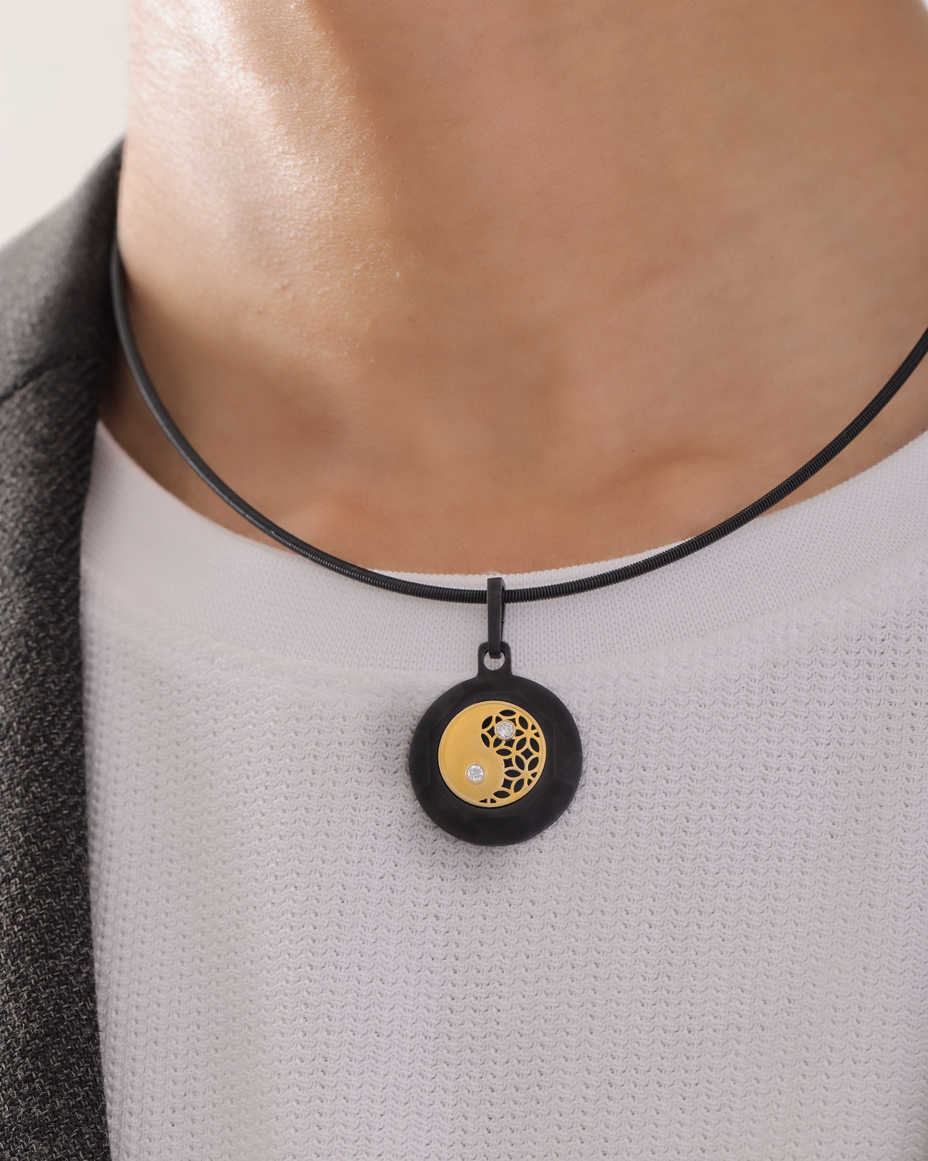 Duality – Black Titanium Pendant.