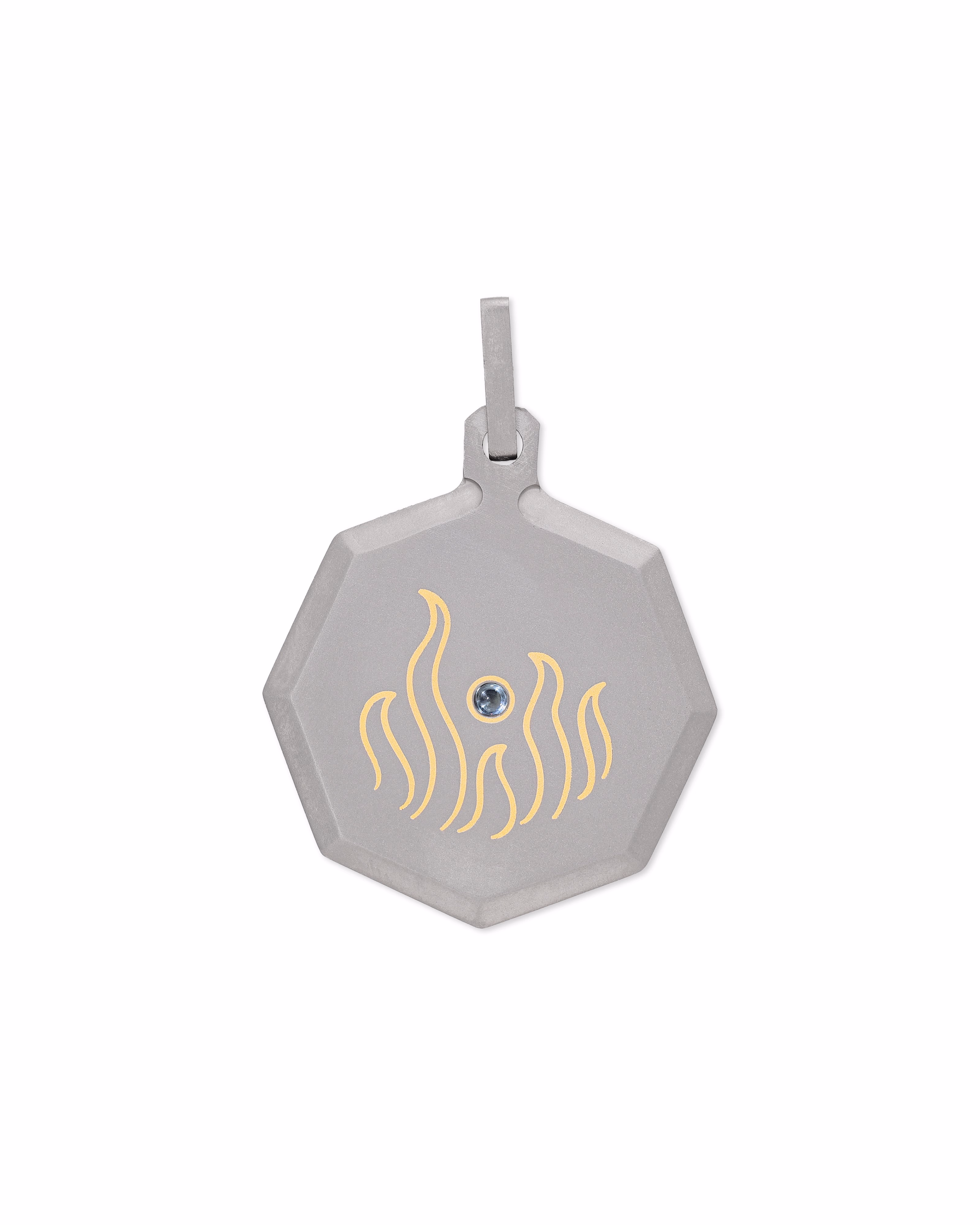 Aries – Titanium Zodiac Pendant.