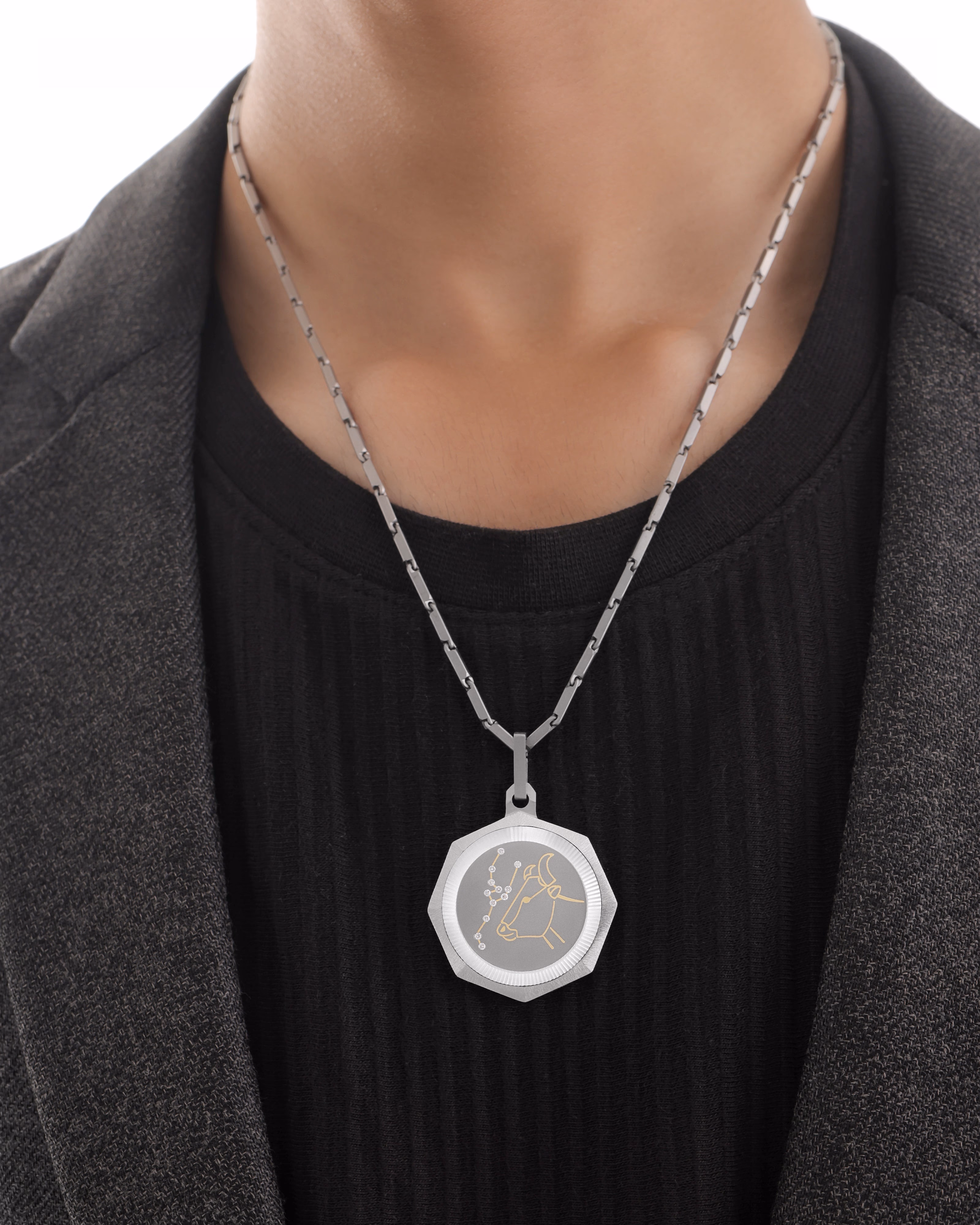 Taurus – Titanium Zodiac Pendant.