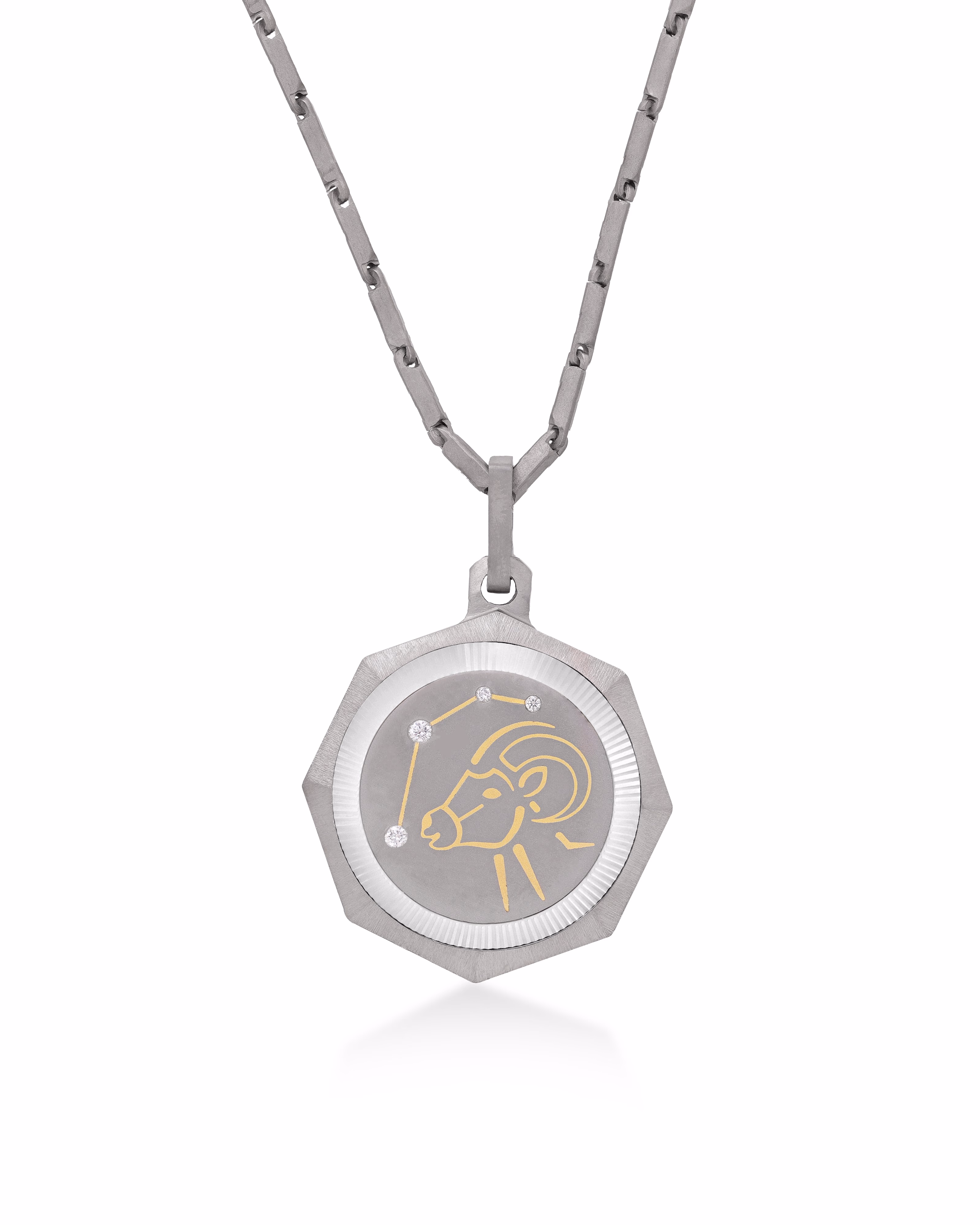 Aries – Titanium Zodiac Pendant.