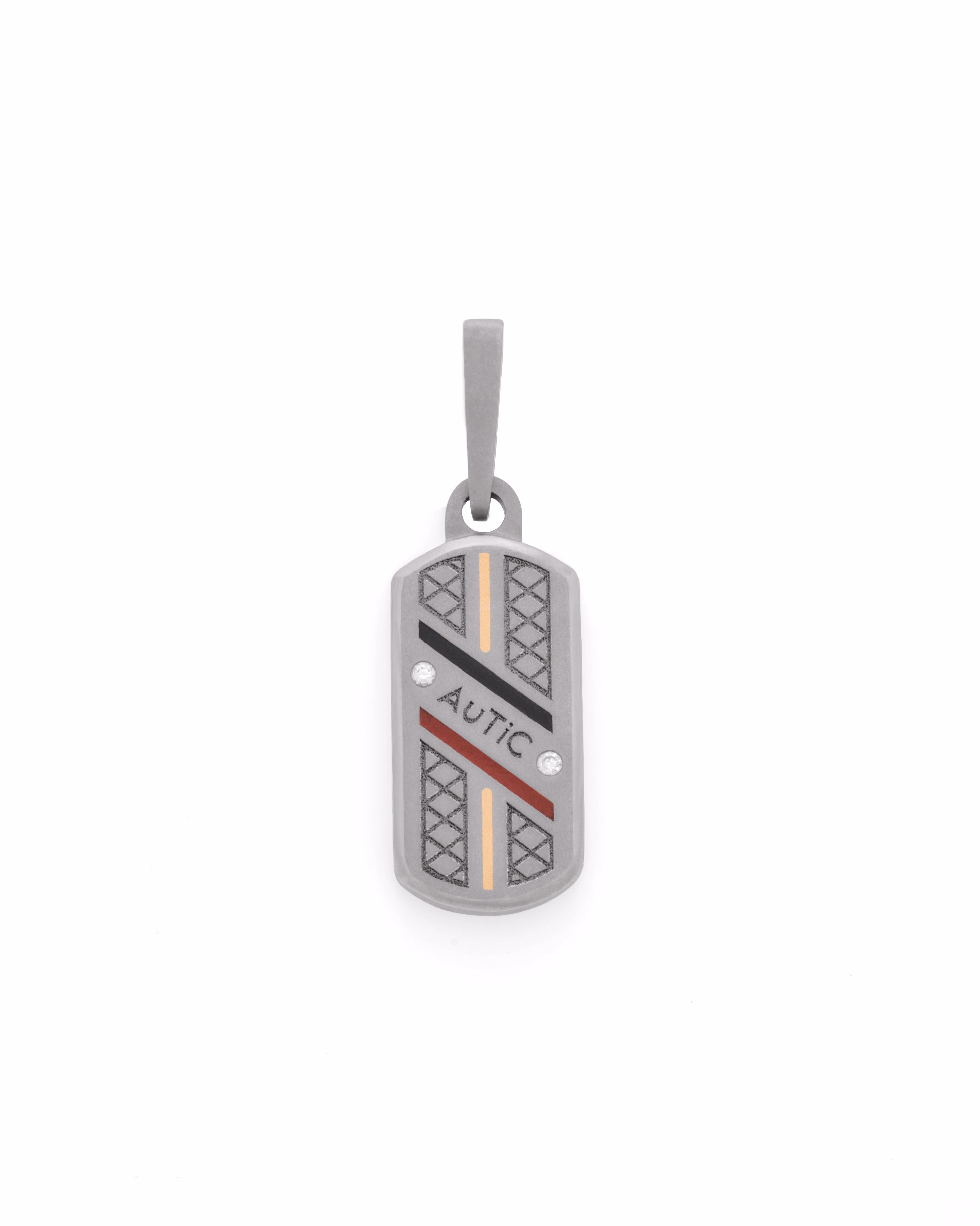 Mens's Silver Titanium Pendant with Matte Finish