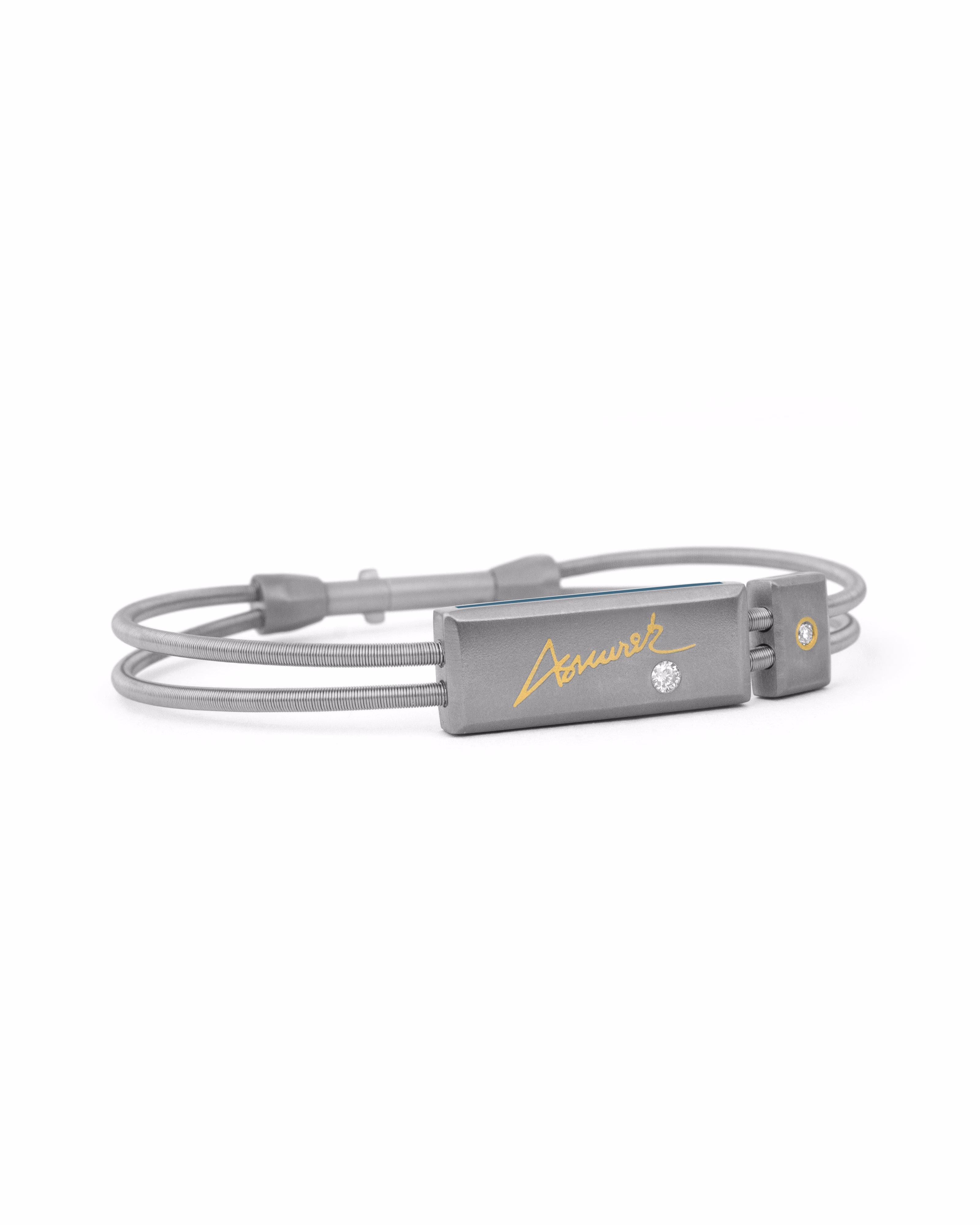 Autograph – Personalized Titanium Cable Bracelet.
