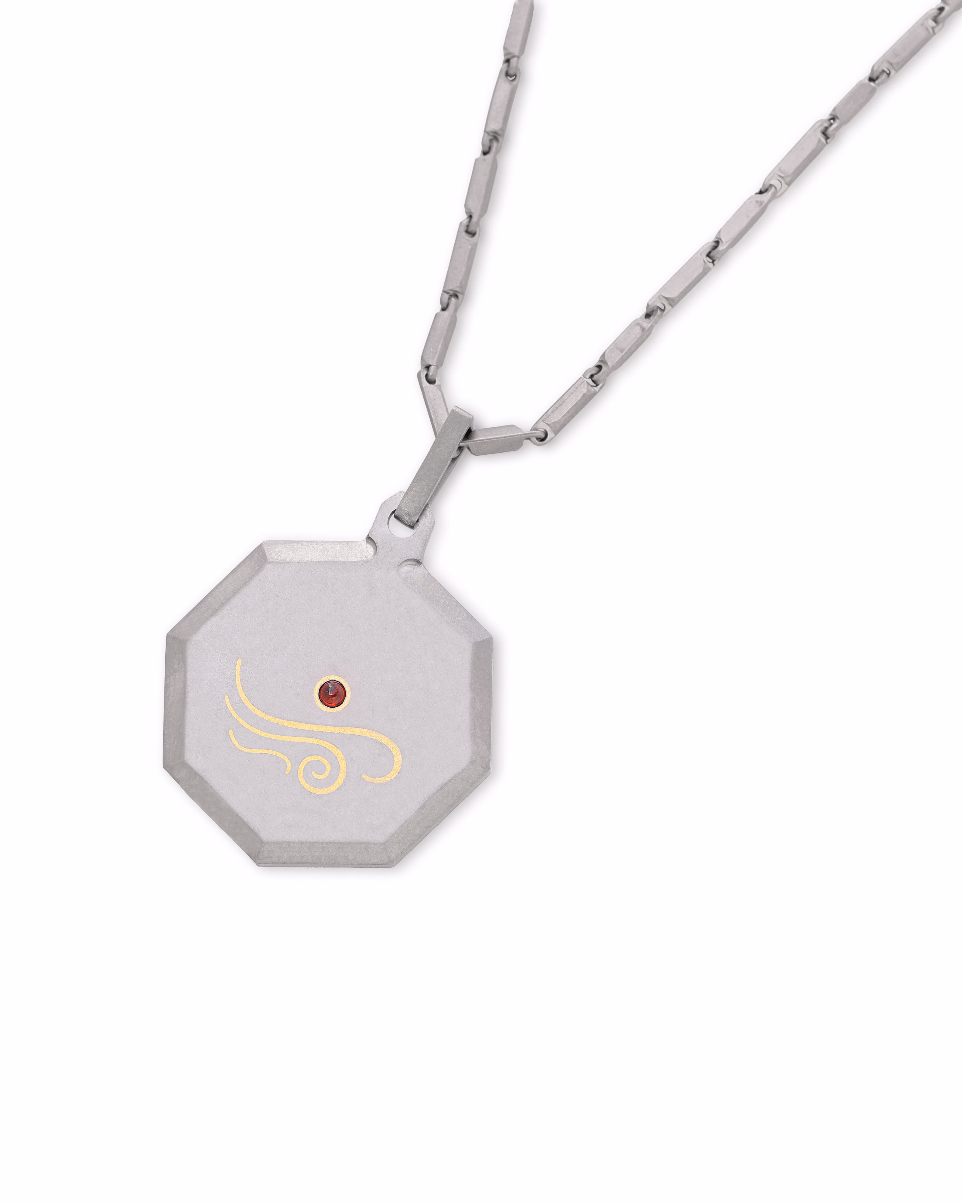 Aquarius – Titanium Zodiac Pendant.