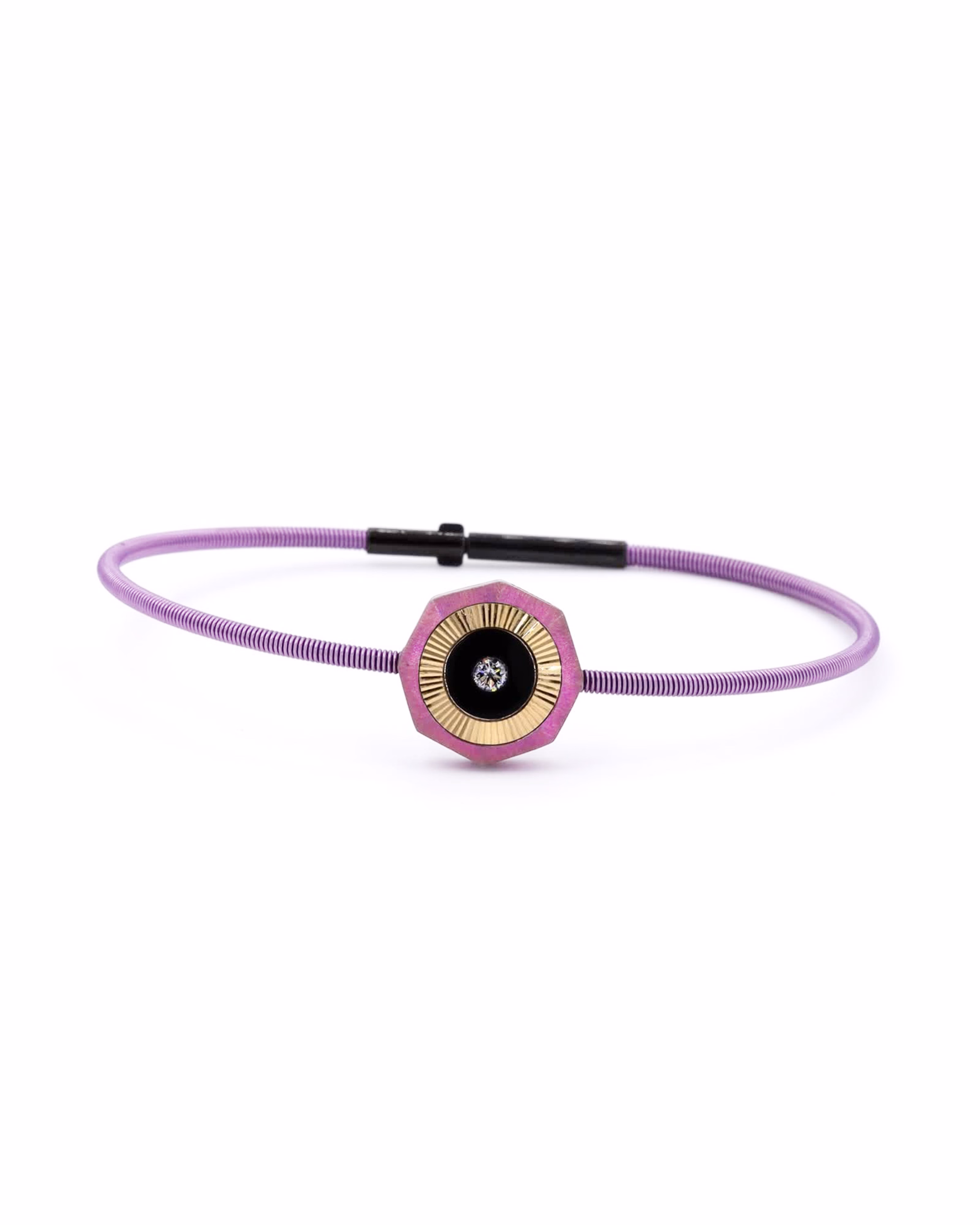 Women's Pink titanium Bracelet with matte finish