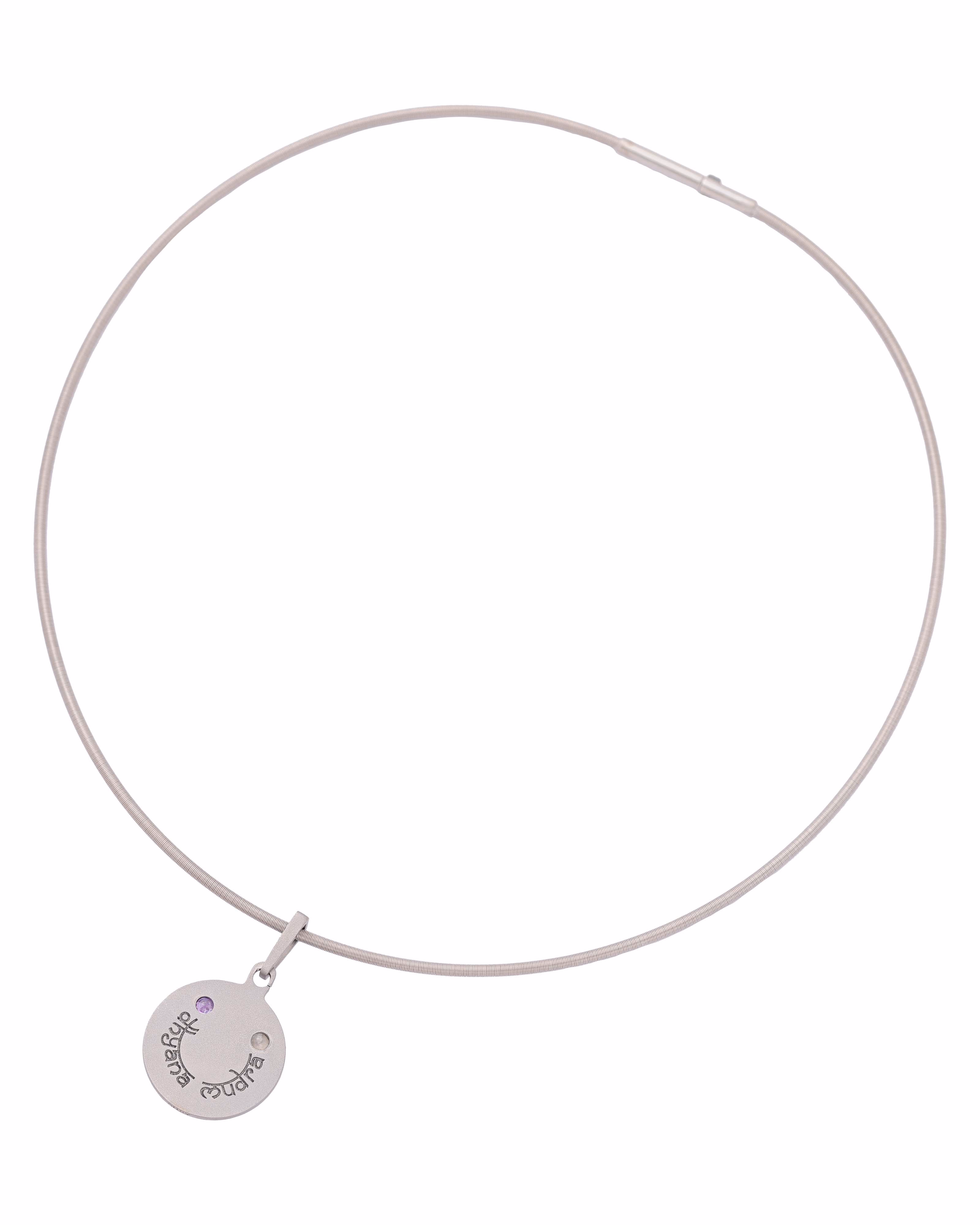 Unisex Silver Titanium Pendant with Matte Finish
