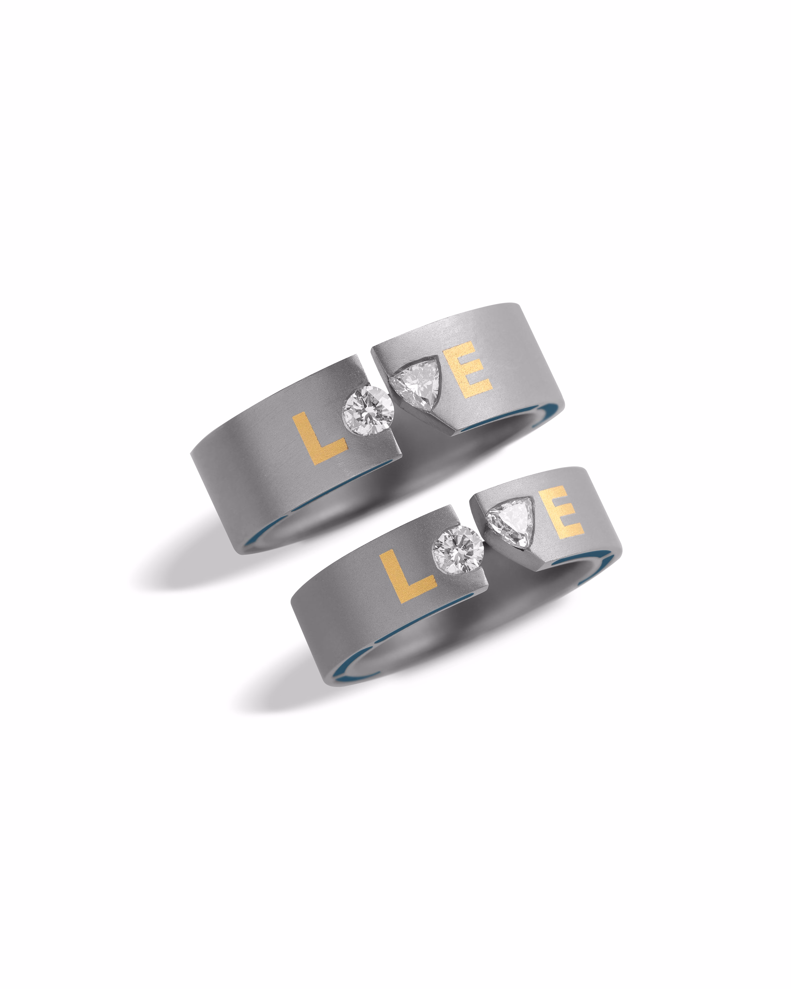 LOVE – Titanium Couple Bands.