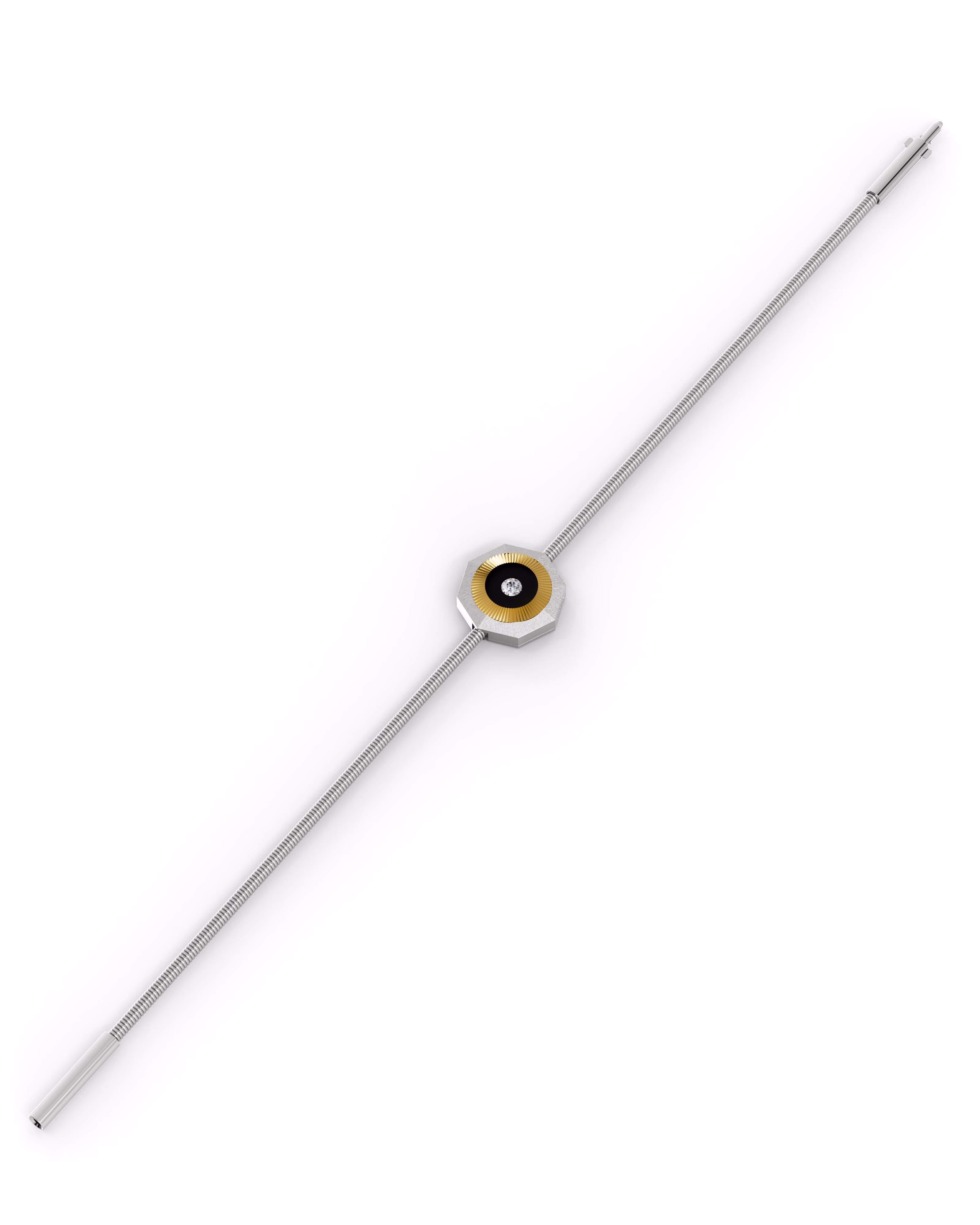 Men's Silver Titanium Bracelet with Matte  Finish