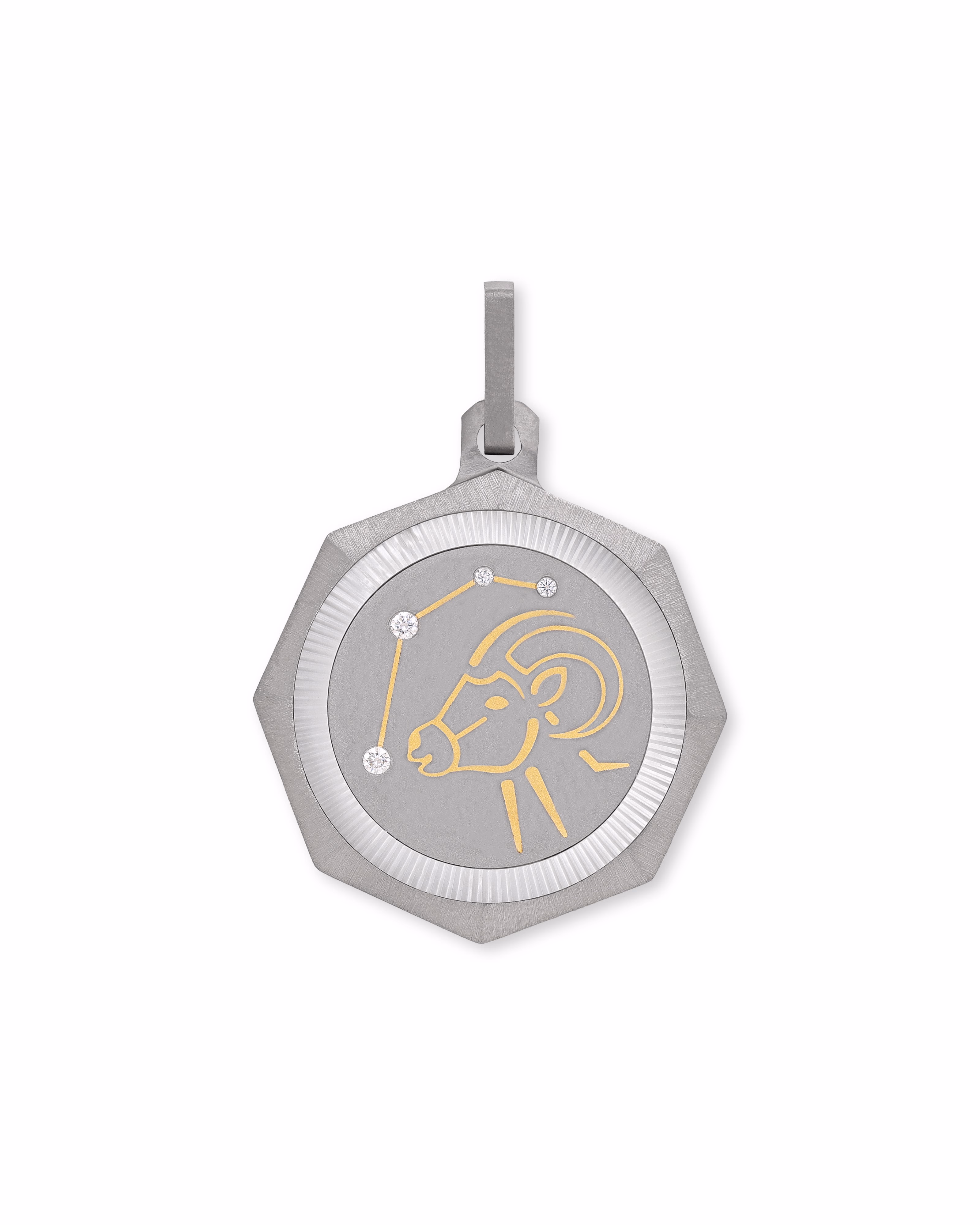 Aries – Titanium Zodiac Pendant.
