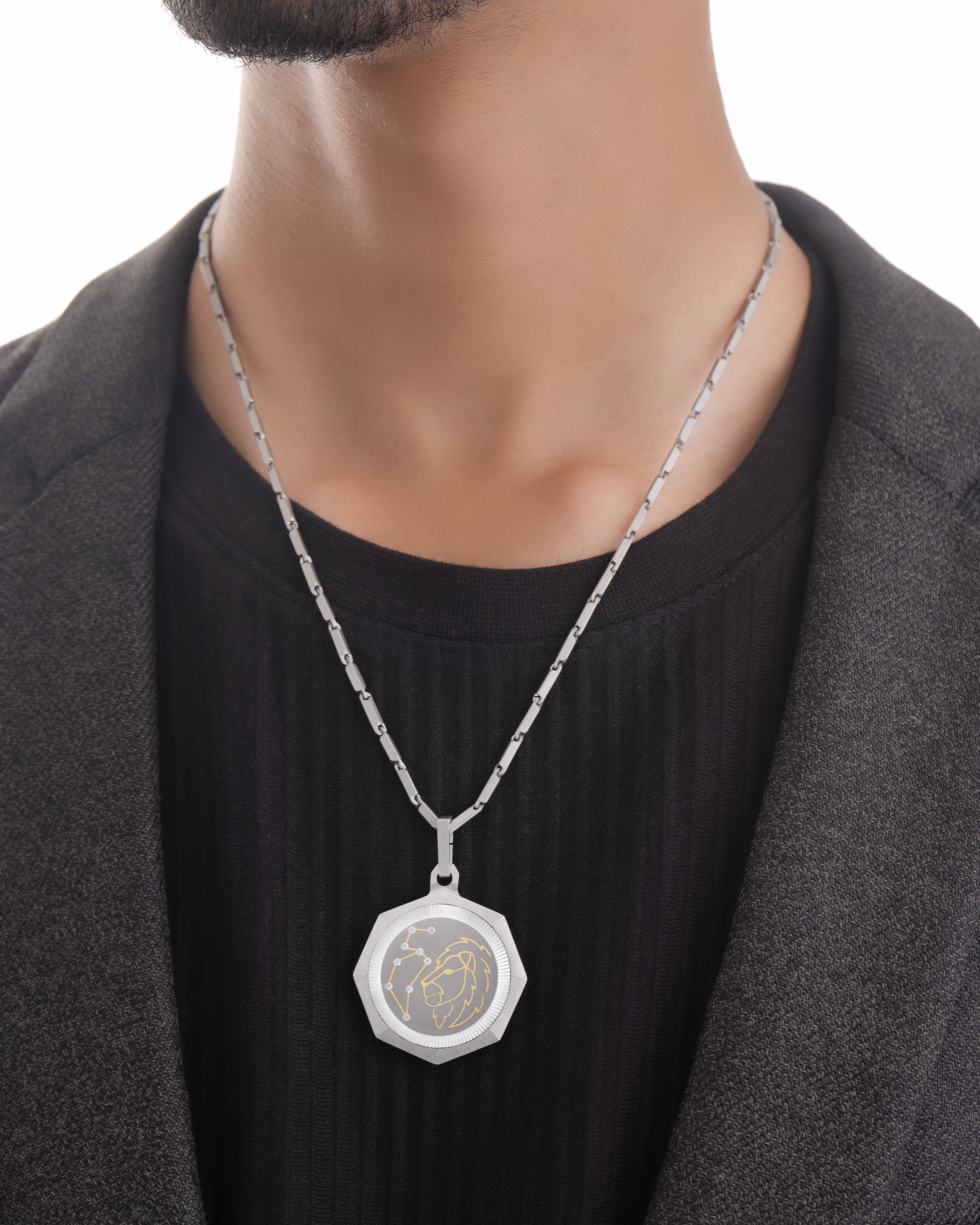 Leo – Titanium Zodiac Pendant.