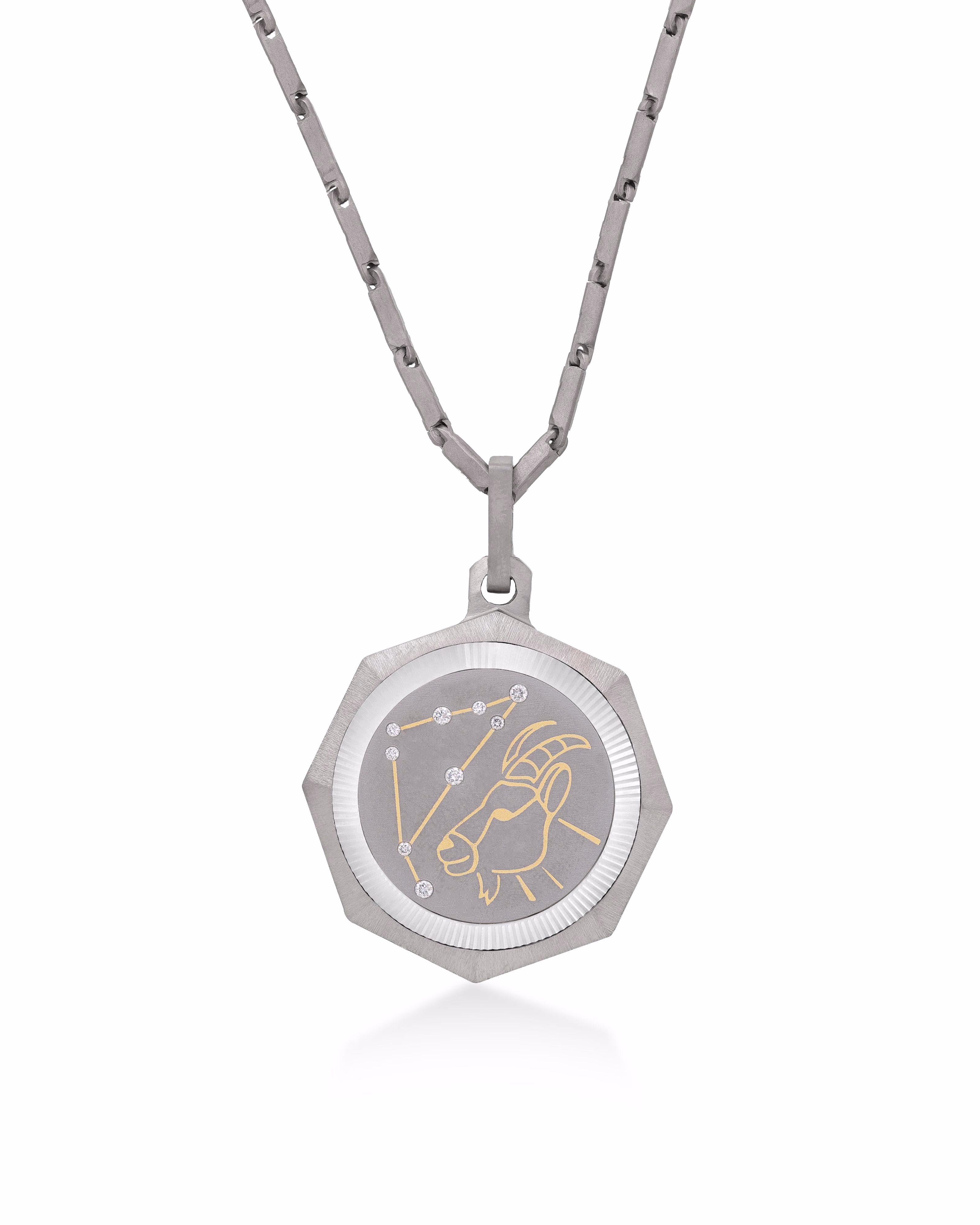 Capricorn – Titanium Zodiac Pendant.