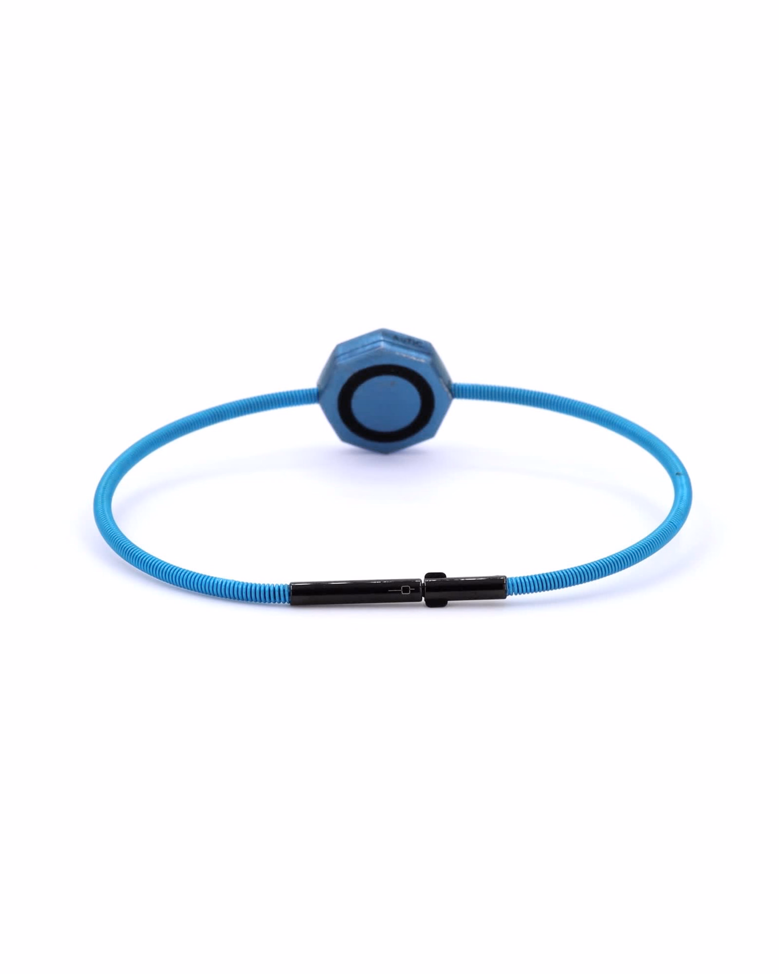 UniSex Blue titanium Bracelet with matte finish
