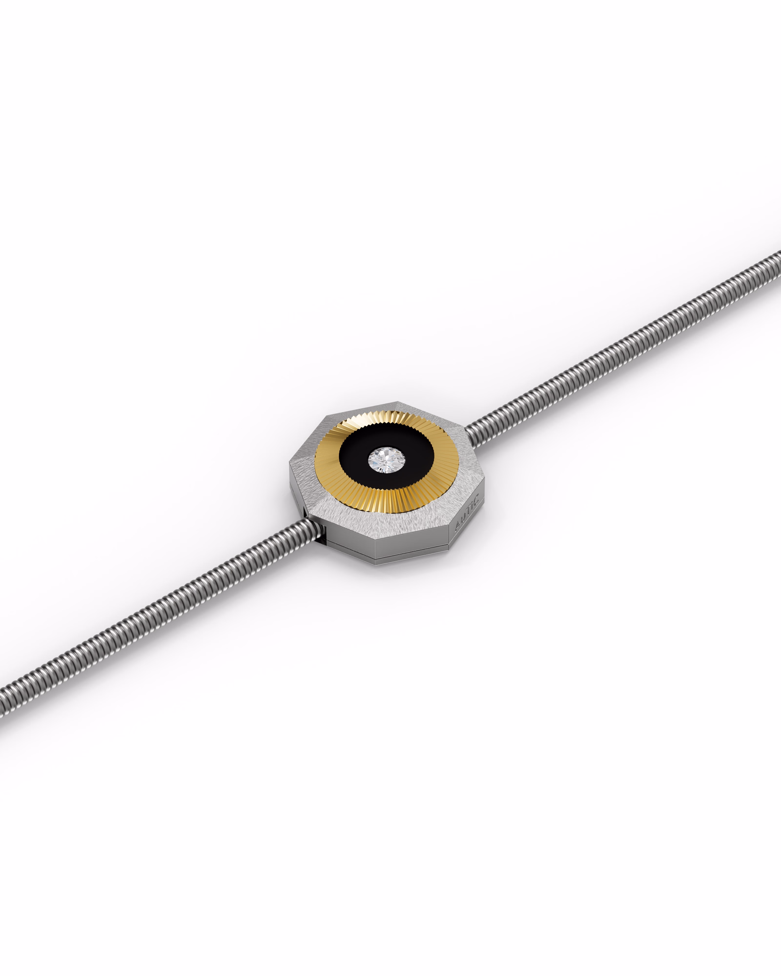 Men's Silver Titanium Bracelet with Matte  Finish