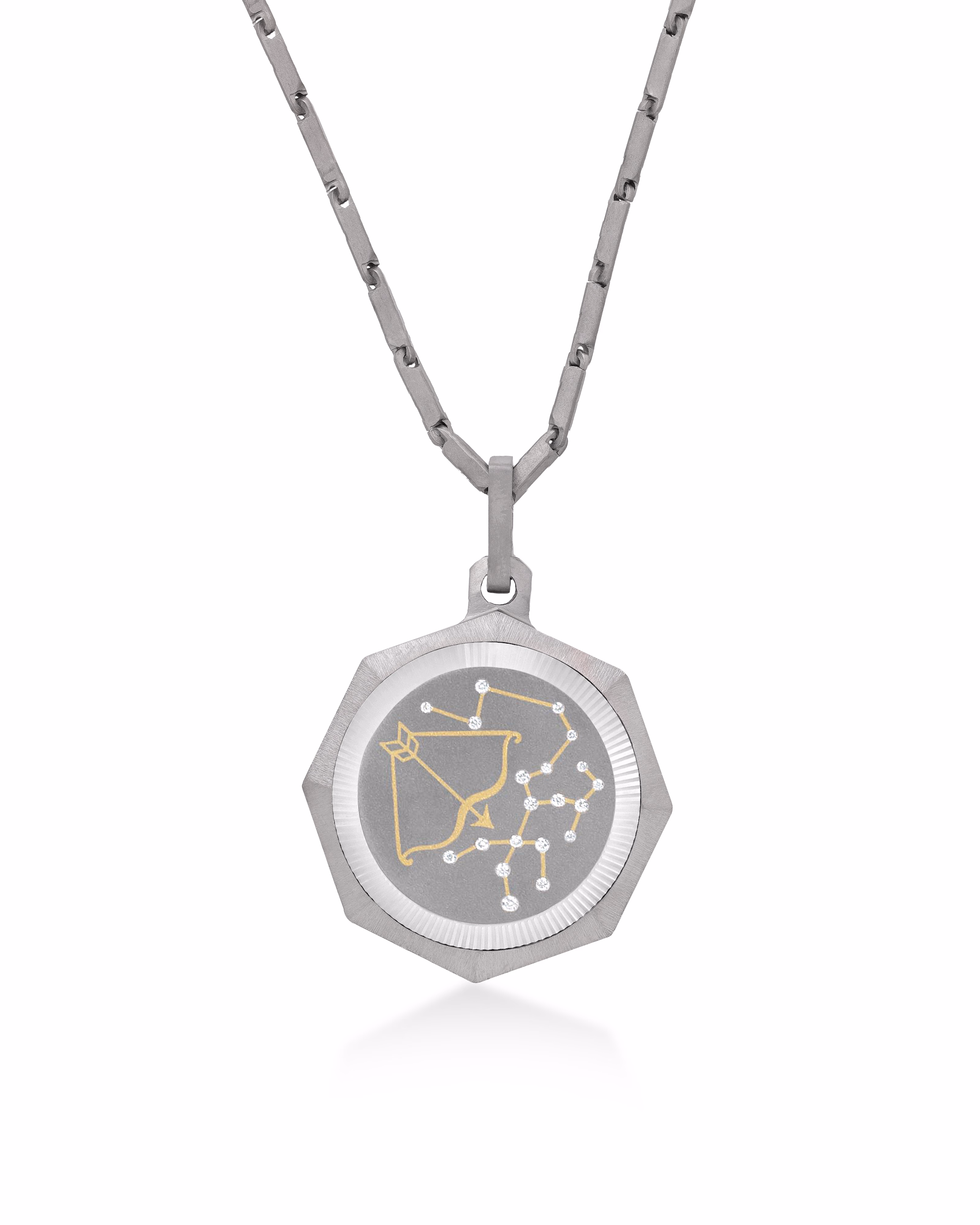 Sagittarius – Titanium Zodiac Pendant.