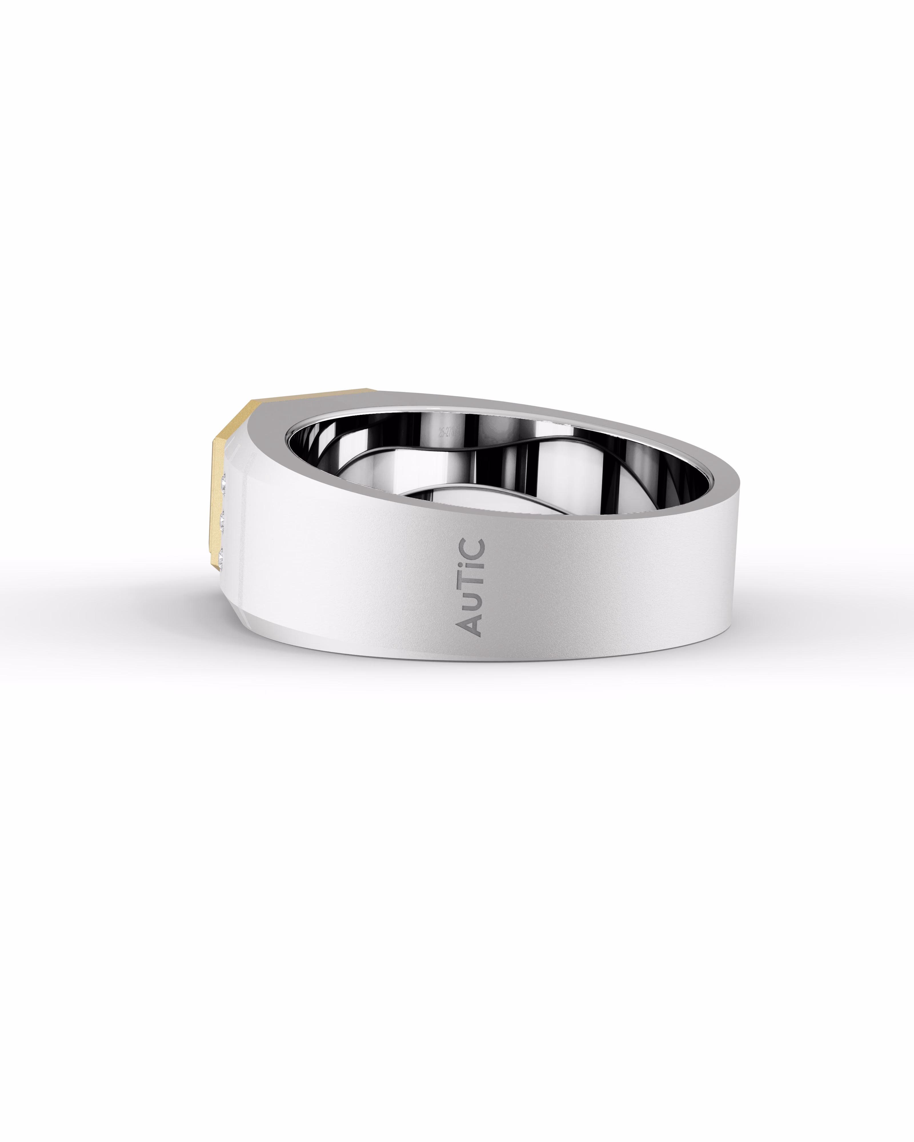 Men's Silver Titanium Ring with Matte Finish