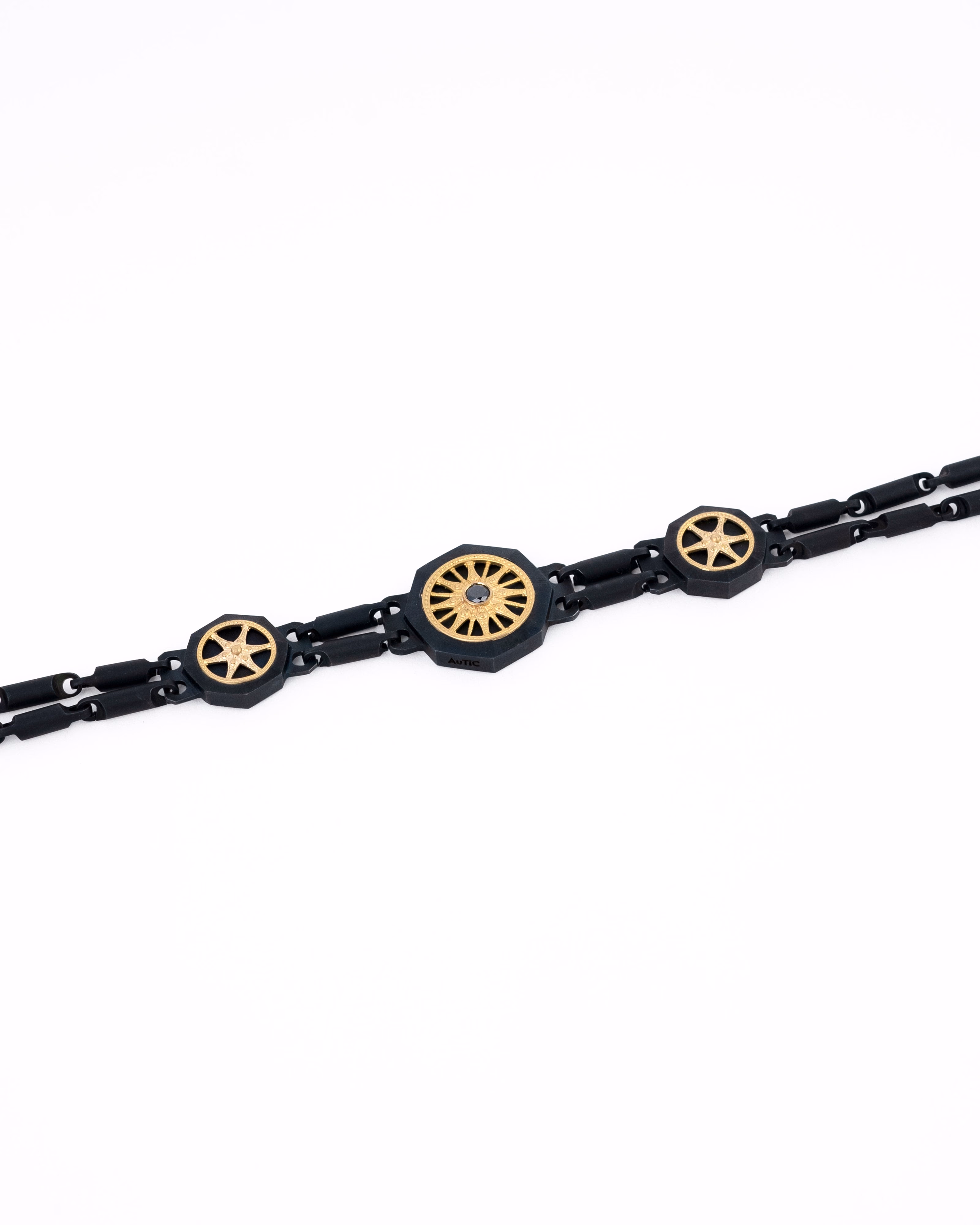 Men's  Black  Titanium Bracelet with Matte Finish