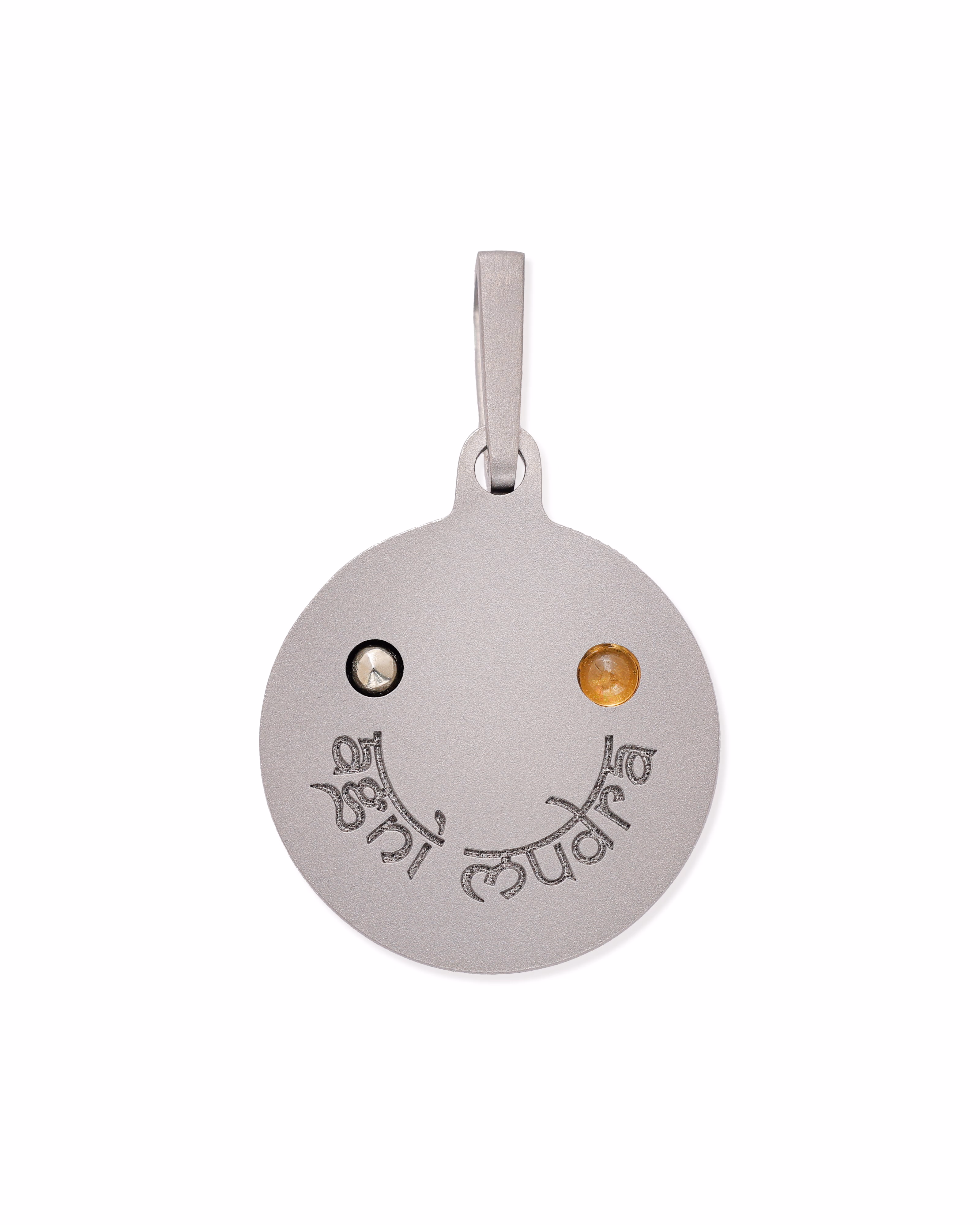 Unisex Silver Titanium Pendant with Matte Finish