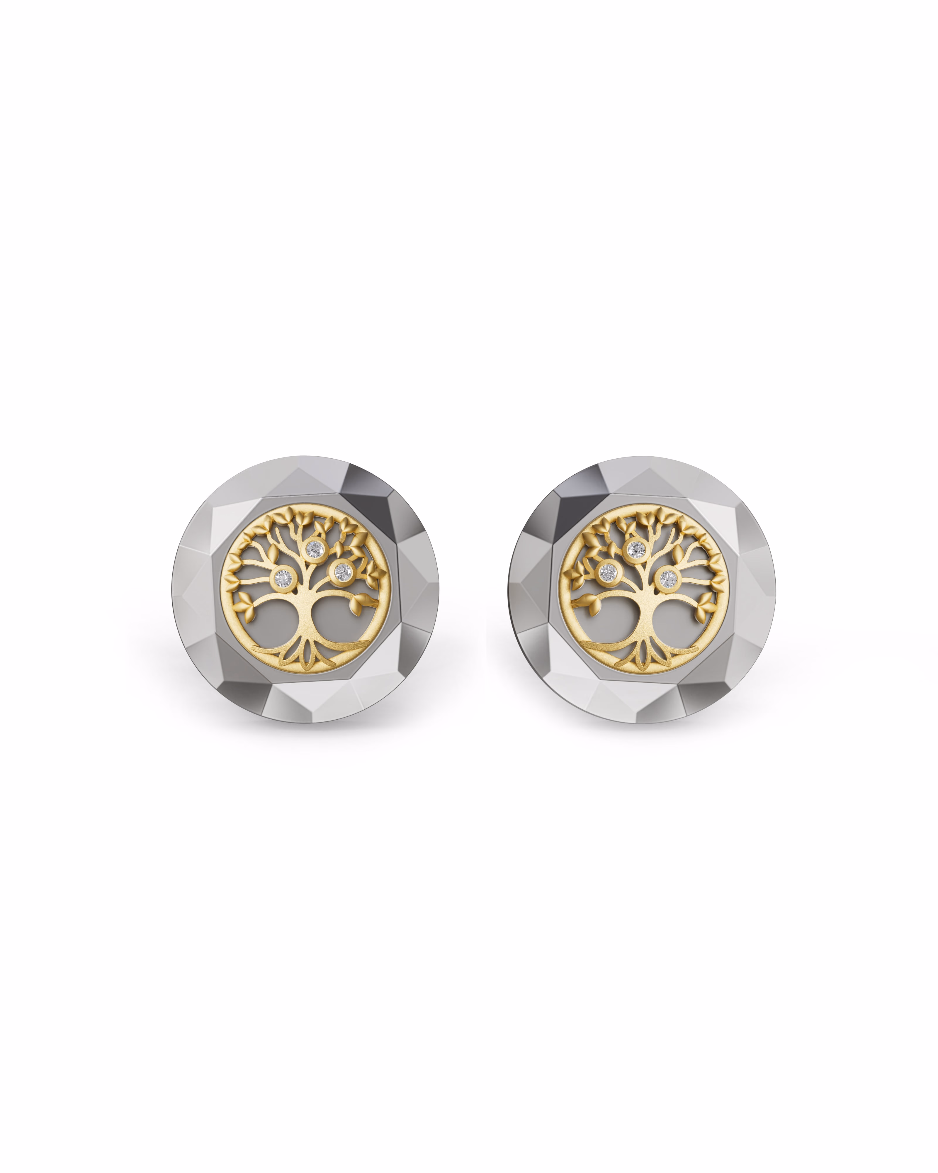 Men's Silver Titanium Cuffllink with Matte Finish