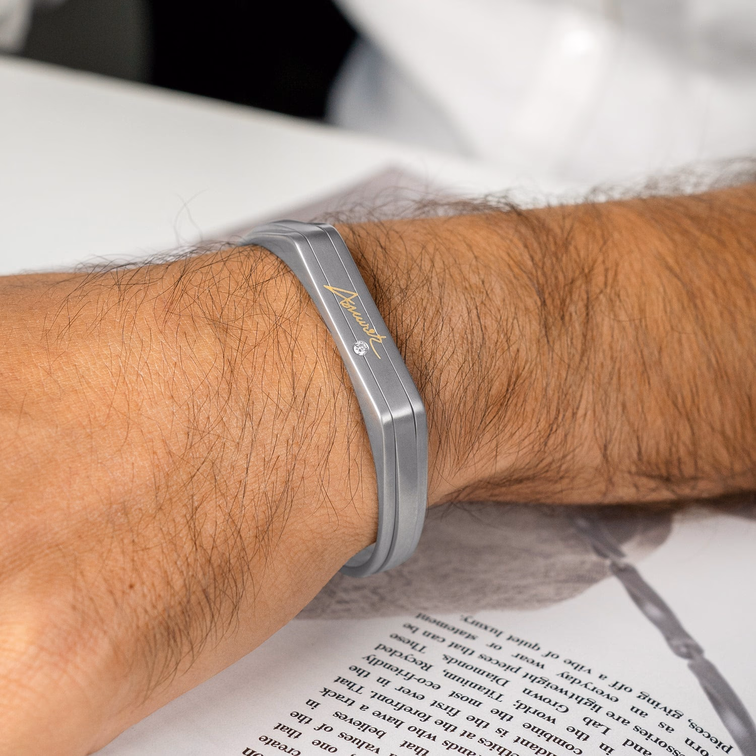 Autograph Personalised Titanium Bracelet