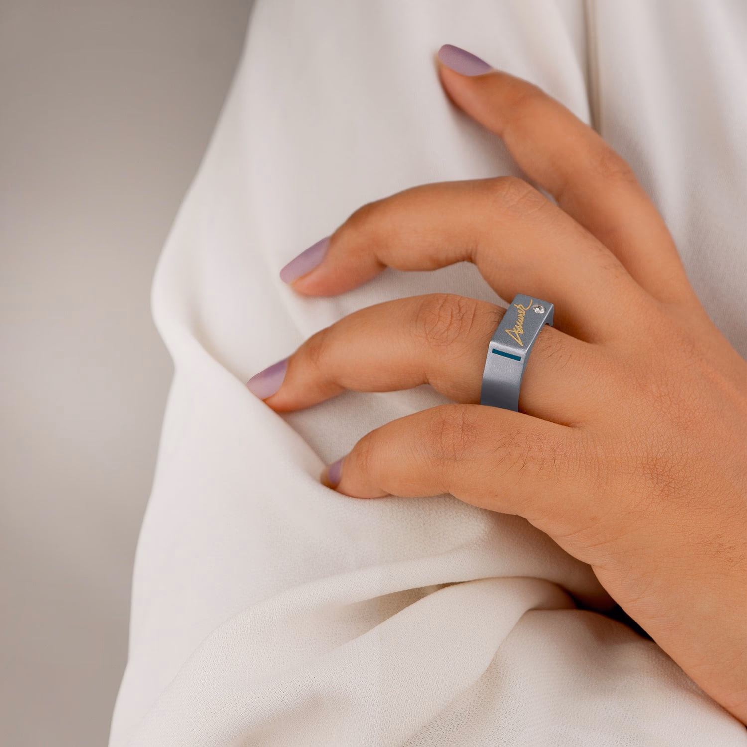 Autograph Personalised Titanium Ring