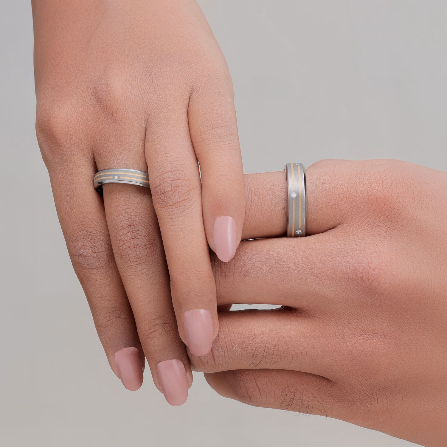 Eternity titanium band, close detail