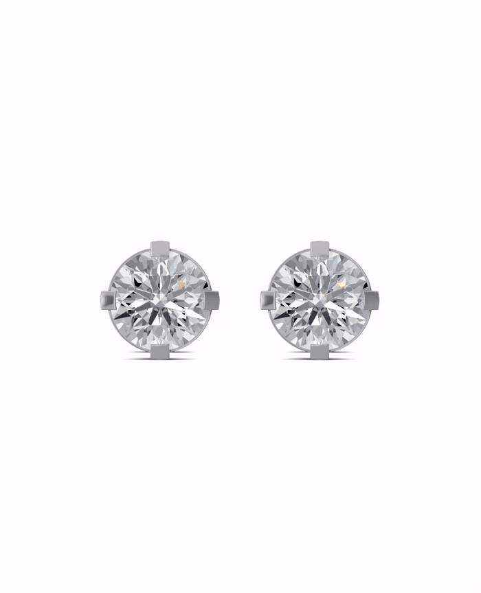 Substance 2 Carat Prong Stud Earrings by Blissed, view 2
