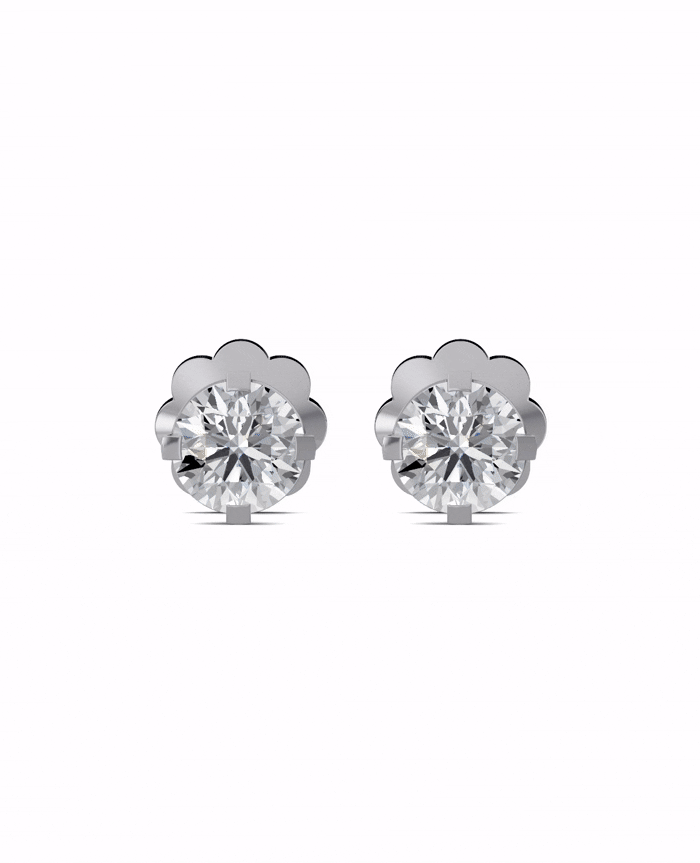 Substance 1 Carat Prong Stud Earrings by Blissed, view 2