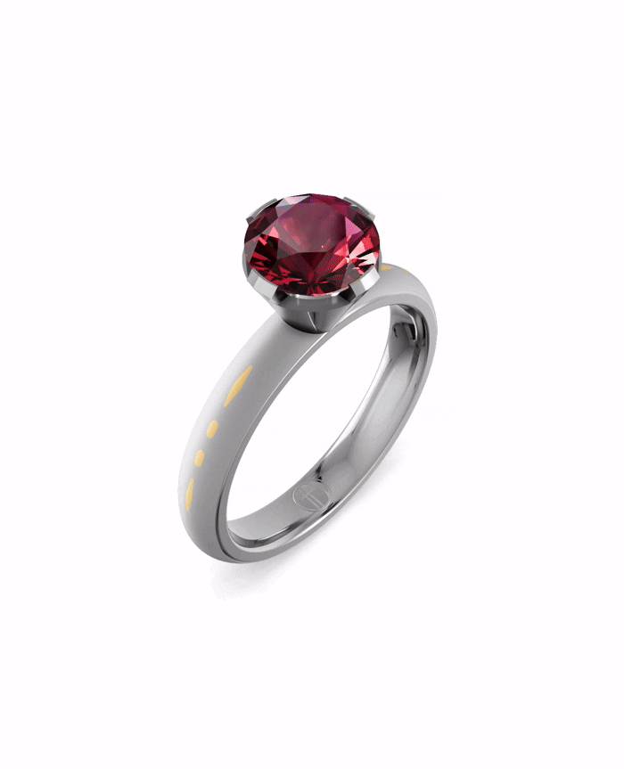 Substance Ignite Solitaire Ring by Blissed, view 2