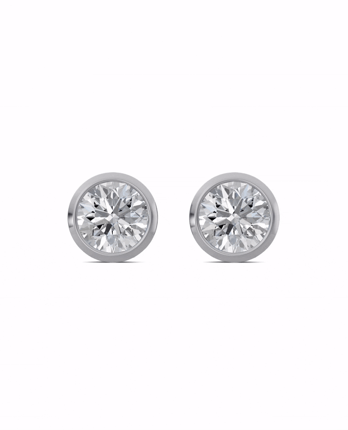 Substance 3.5 Carat Full Bezel Stud Earrings by Blissed, view 2