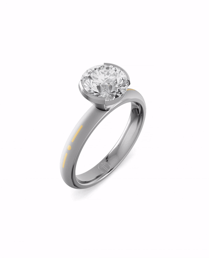 Substance Axis Solitaire Ring by Blissed, view 2