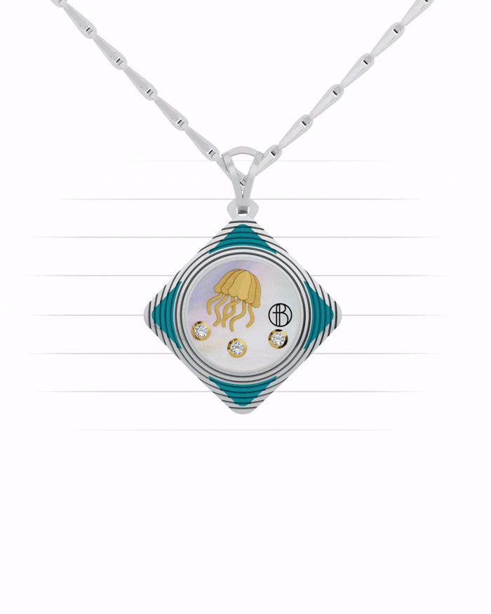 Vivant Aquamarine Drift Pendant by Blissed, view 2