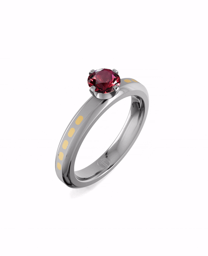 Substance Ember Solitaire Ring by Blissed, view 2