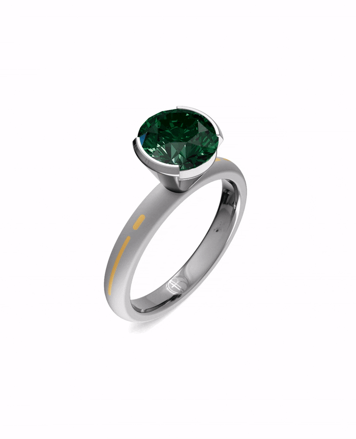 Substance Align Solitaire Ring by Blissed, view 2