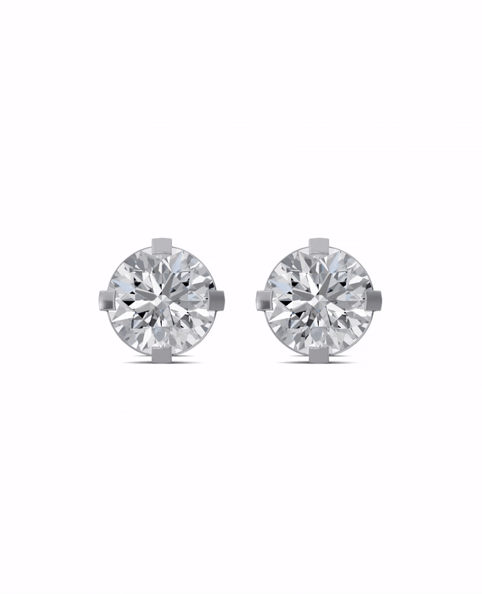 Substance 3.5 Carat Prong Stud Earrings by Blissed, view 2